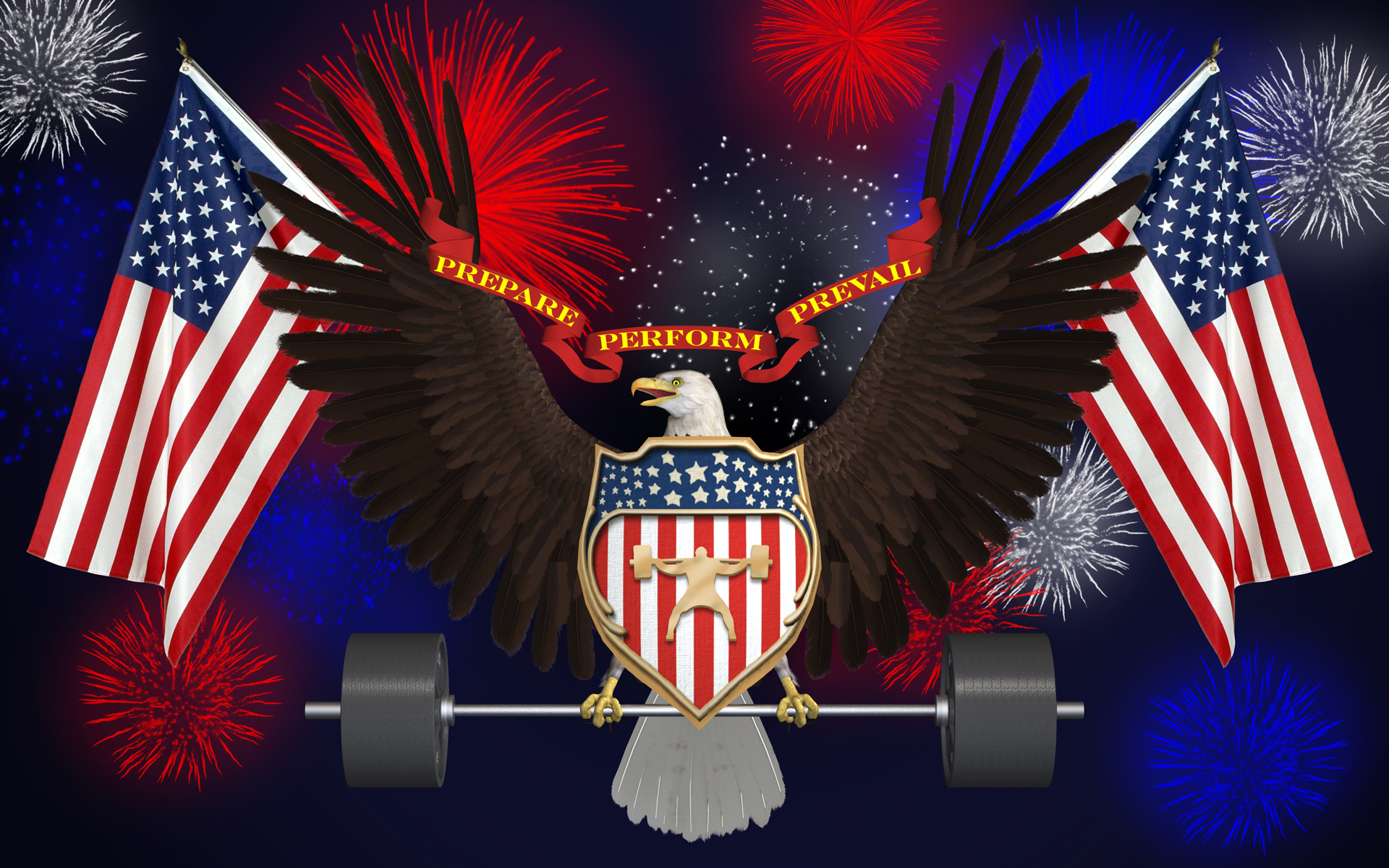 American Flag Patriotic Eagle 1920x1200