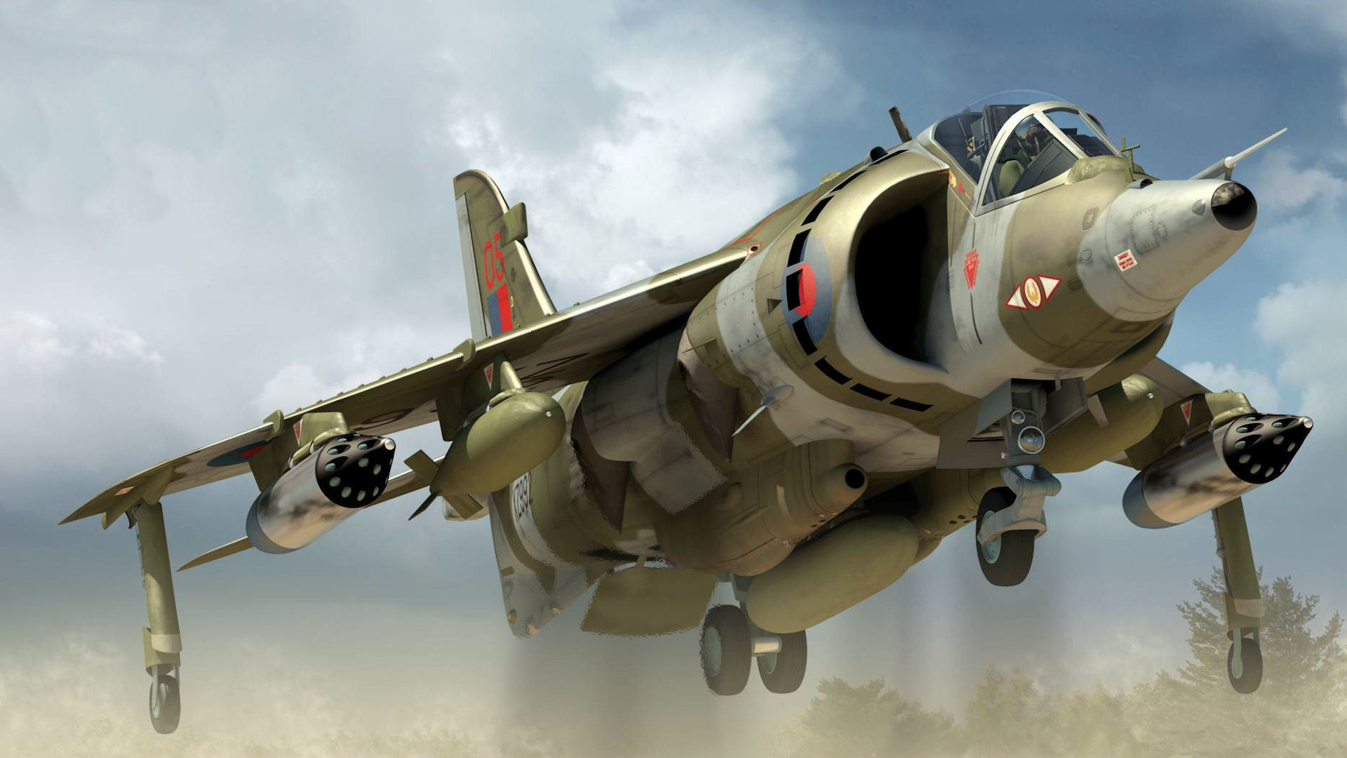 Military Hawker Siddeley Harrier 1920x1080