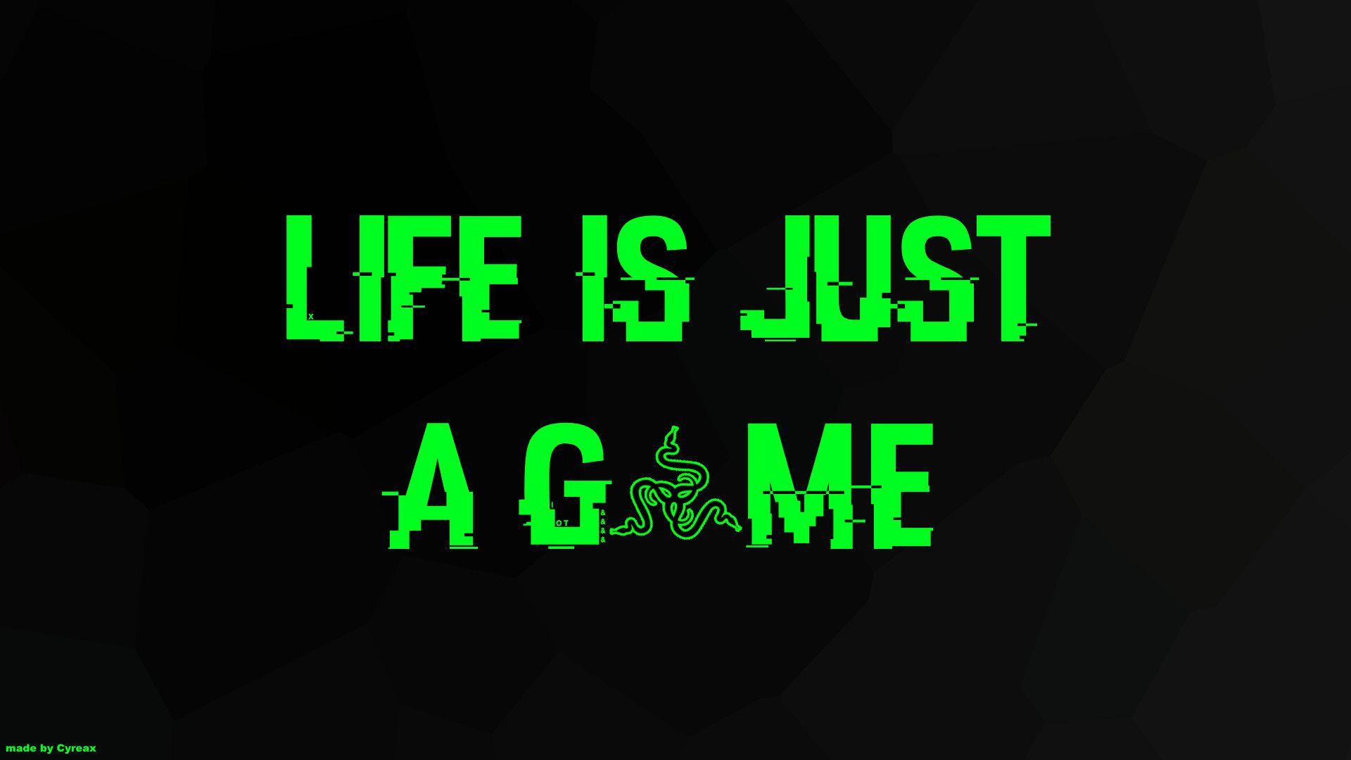 Green Gamers Simple Background Gamer Typography 1920x1080