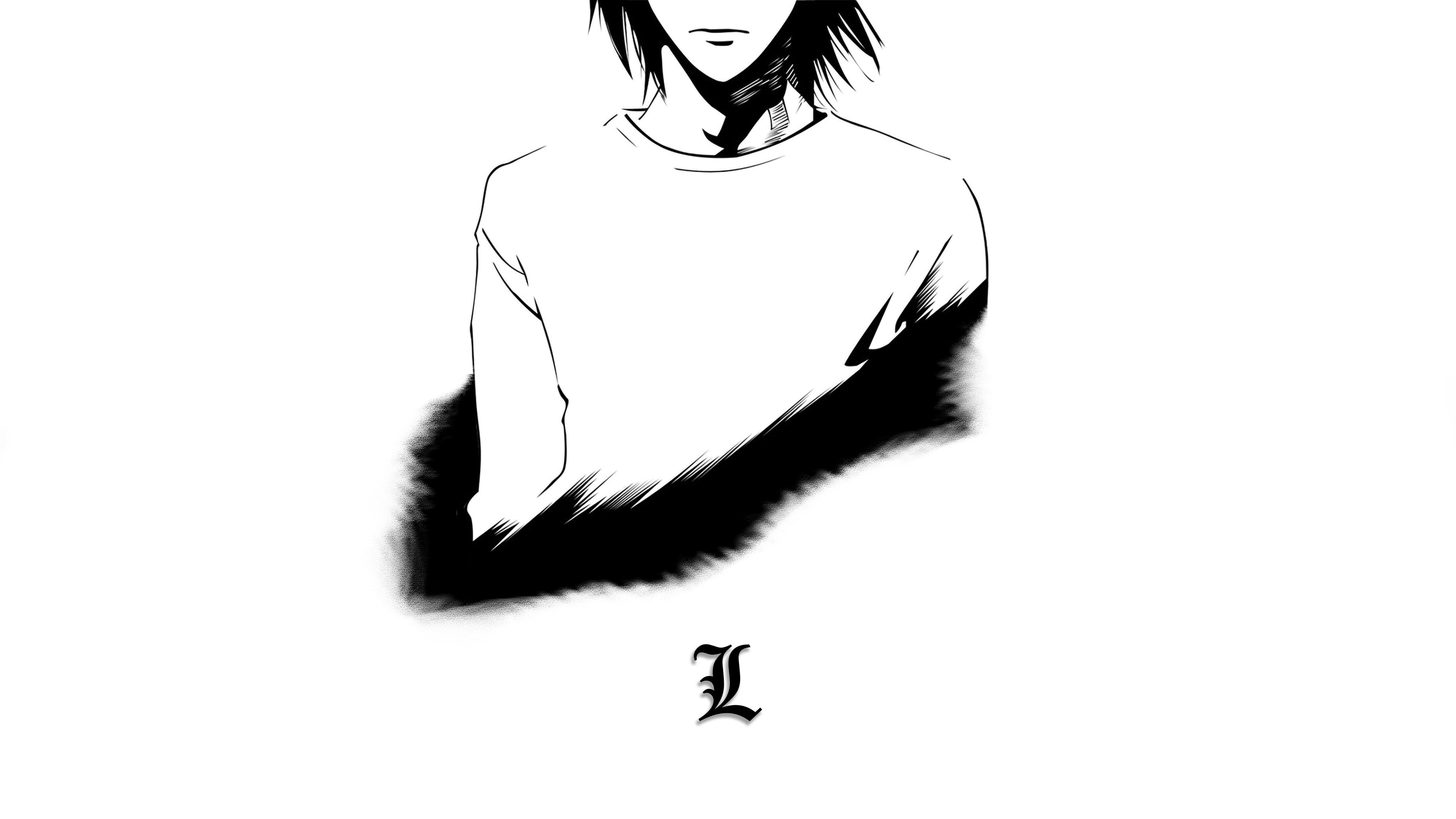 Lawliet L Death Note Yagami Light Minimalism 3840x2160