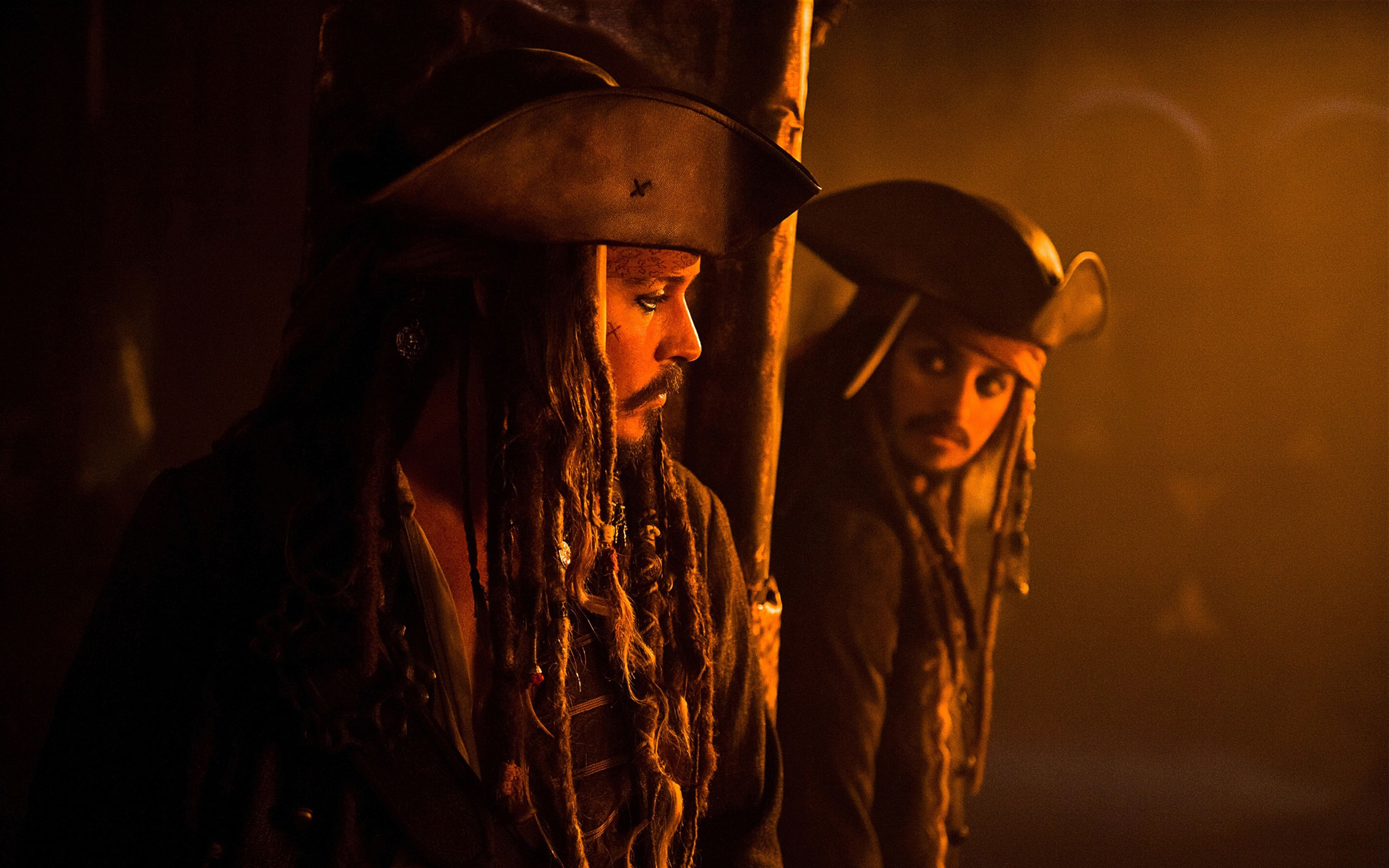 Angelica Teach Jack Sparrow Johnny Depp Penelope Cruz 3840x2400