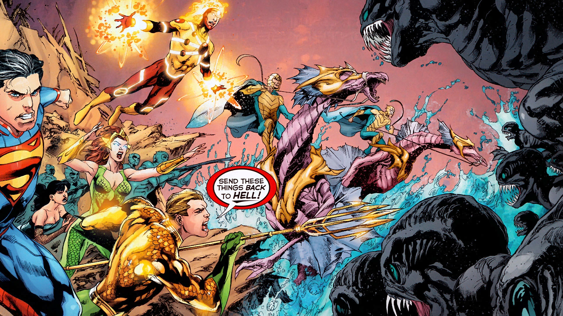 Aquaman Firestorm Dc Comics Superman 1920x1080