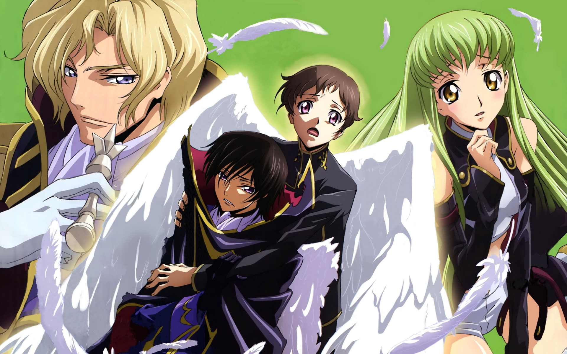 Lelouch Lamperouge C C Code Geass Suzaku Kururugi Gino Weinberg 1920x1200