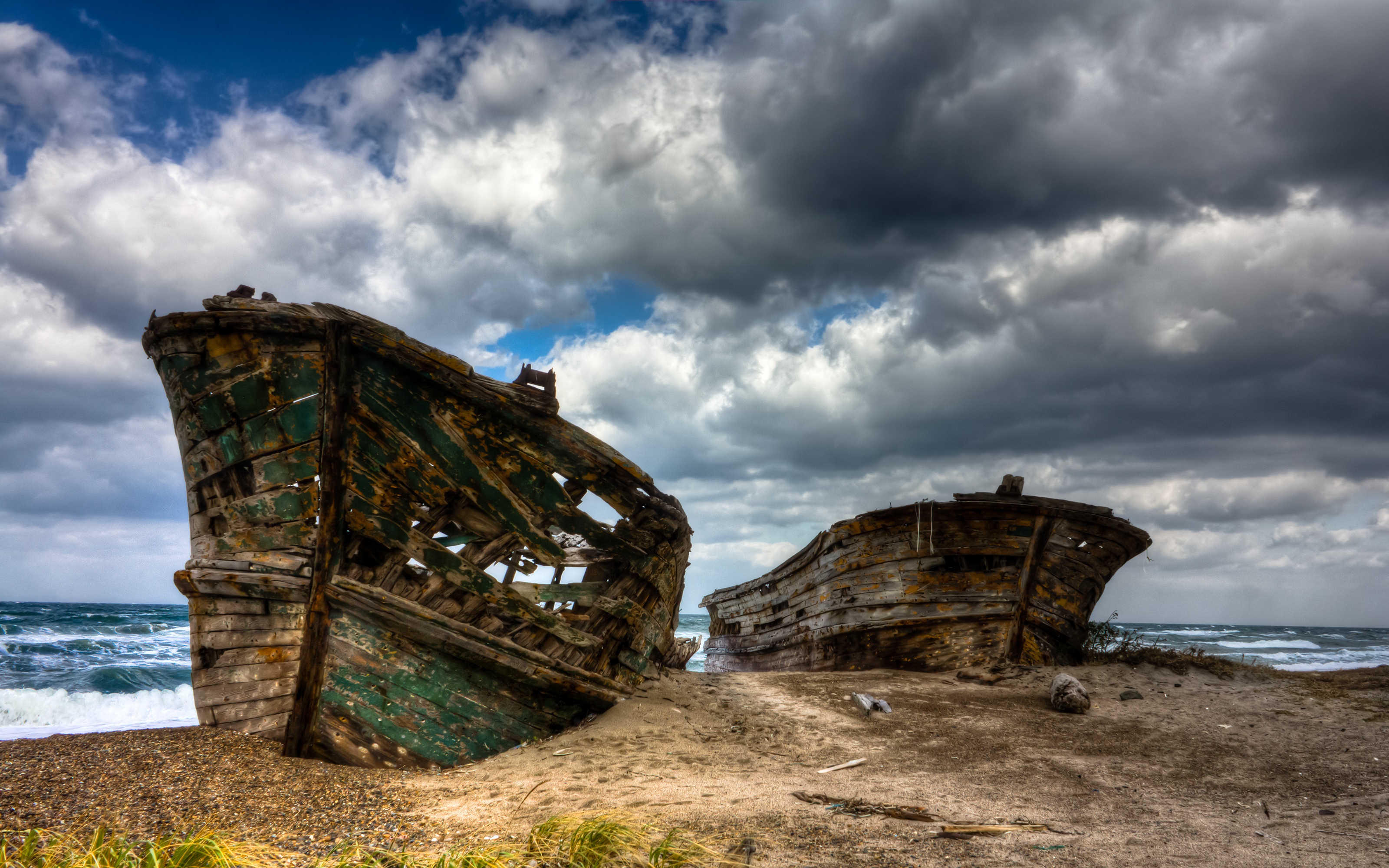 Beach Cloud Japan Shipwreck Wave 3200x2000