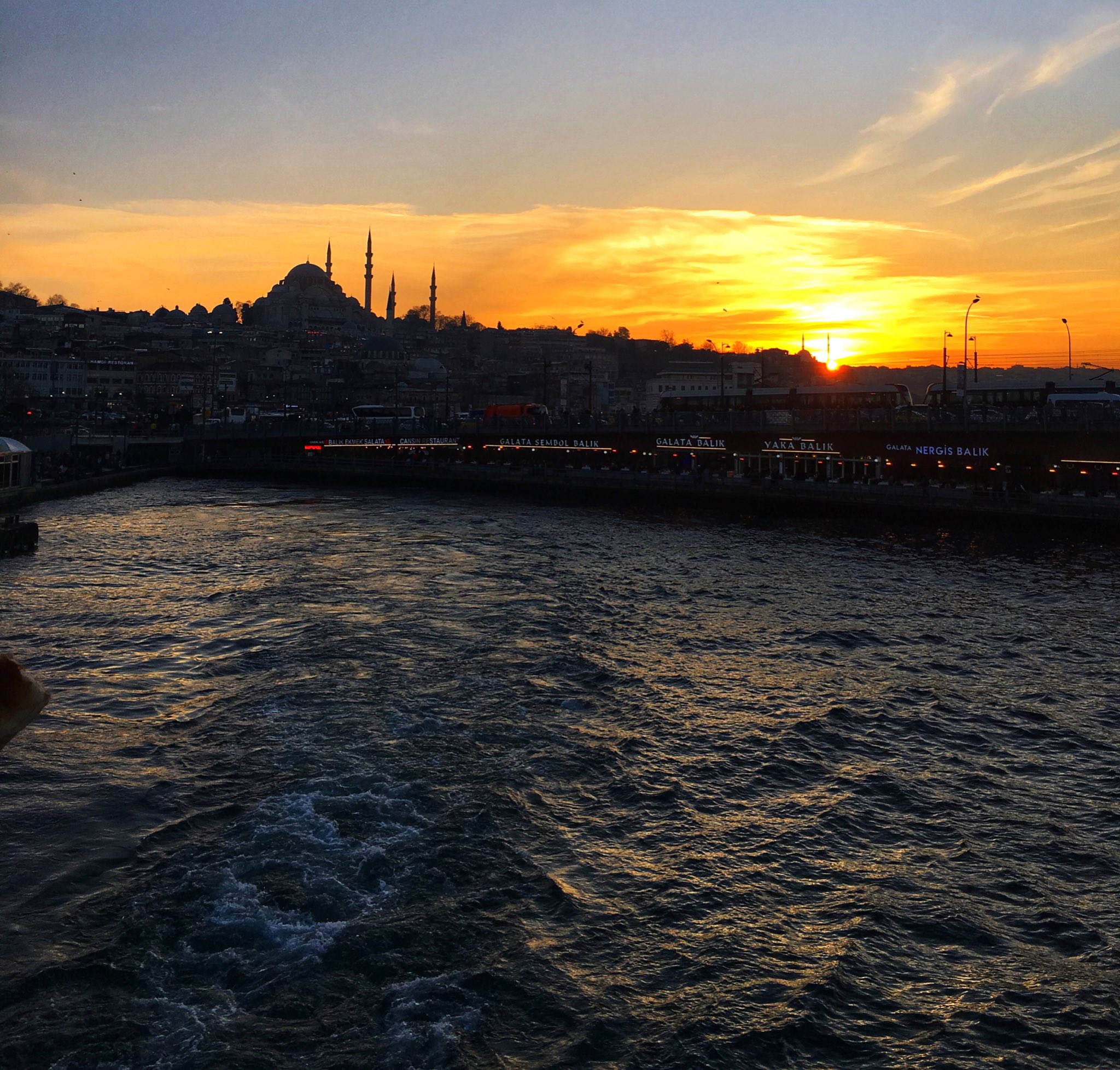 Galata Bridge Istanbul Sun Dark Water City 2048x1957
