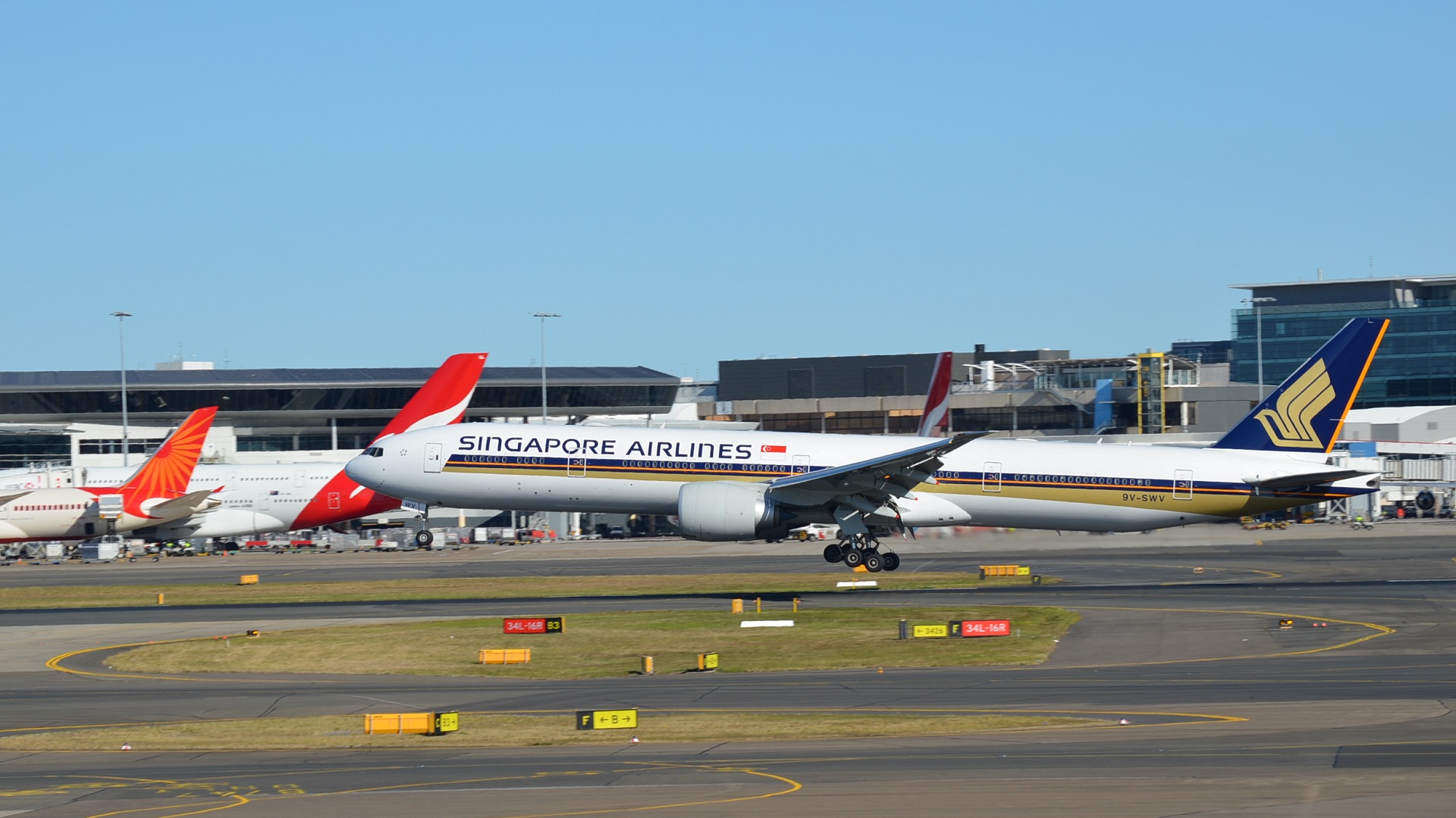 Aircraft Airplane Airport Boeing Boeing 777 Photography Sydney Vehicle 1920x1080