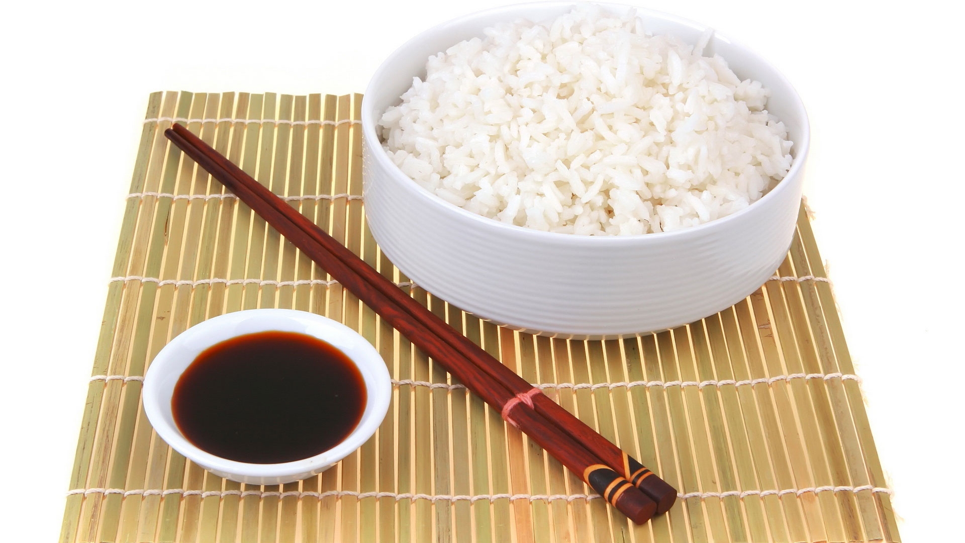 Chopsticks Rice Soya Sauce 1920x1080