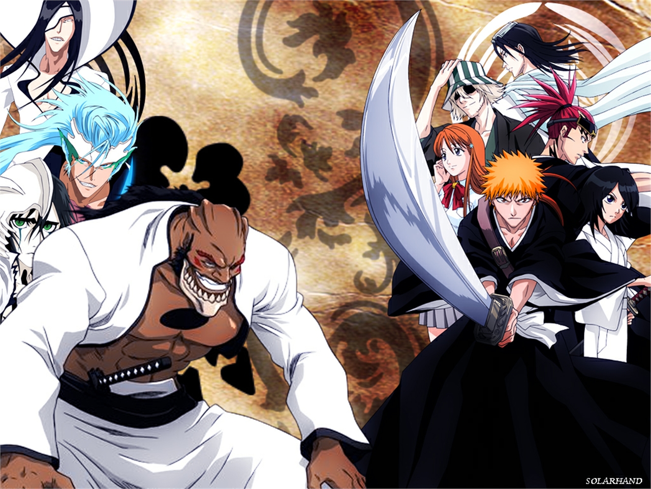 Ichigo Kurosaki Yammy Llargo Grimmjow Jaegerjaquez Nnoitra Gilga Rukia Kuchiki Renji Abarai Byakuya  1281x961