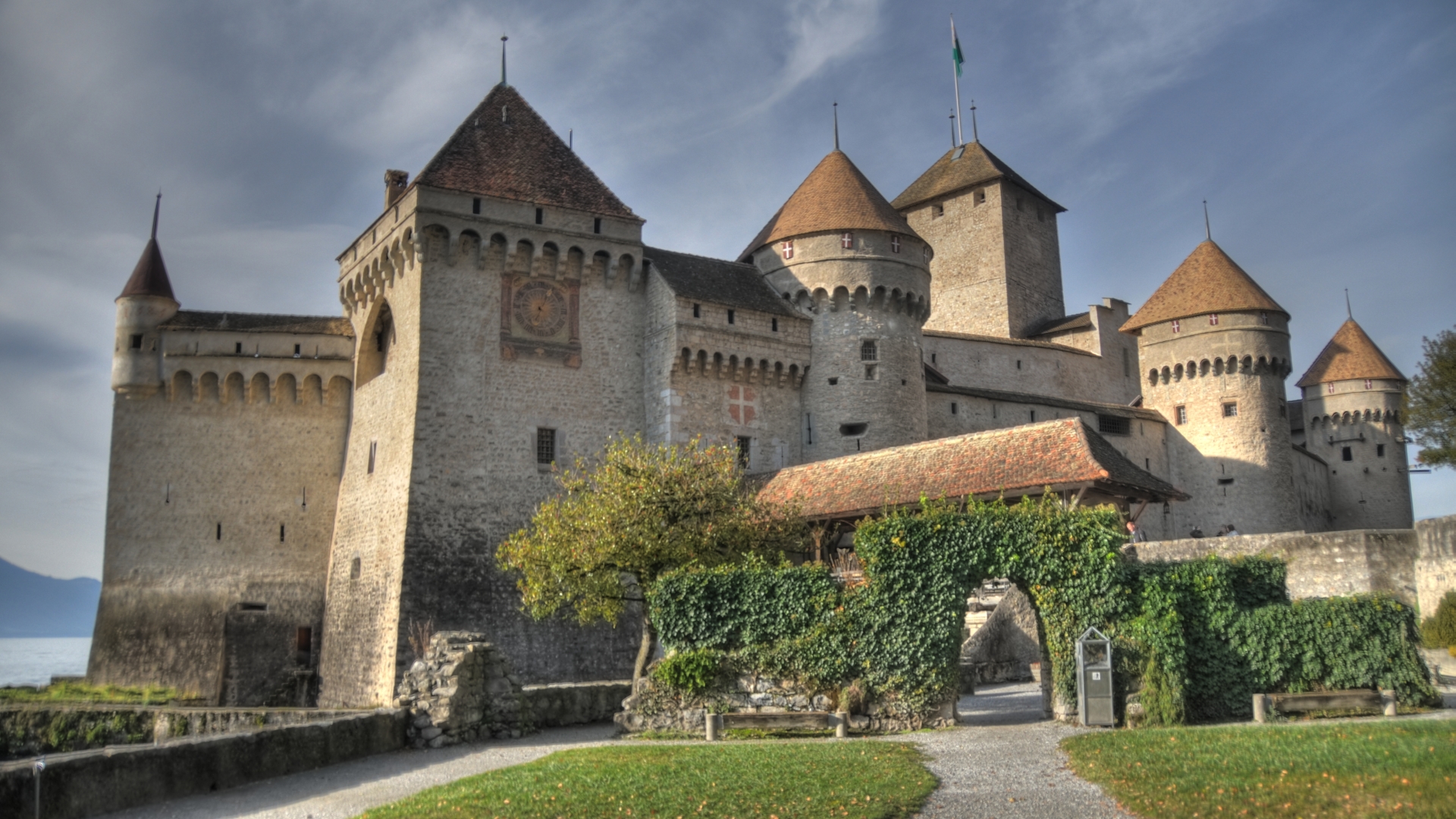Man Made Chateau De Chillon 1920x1080