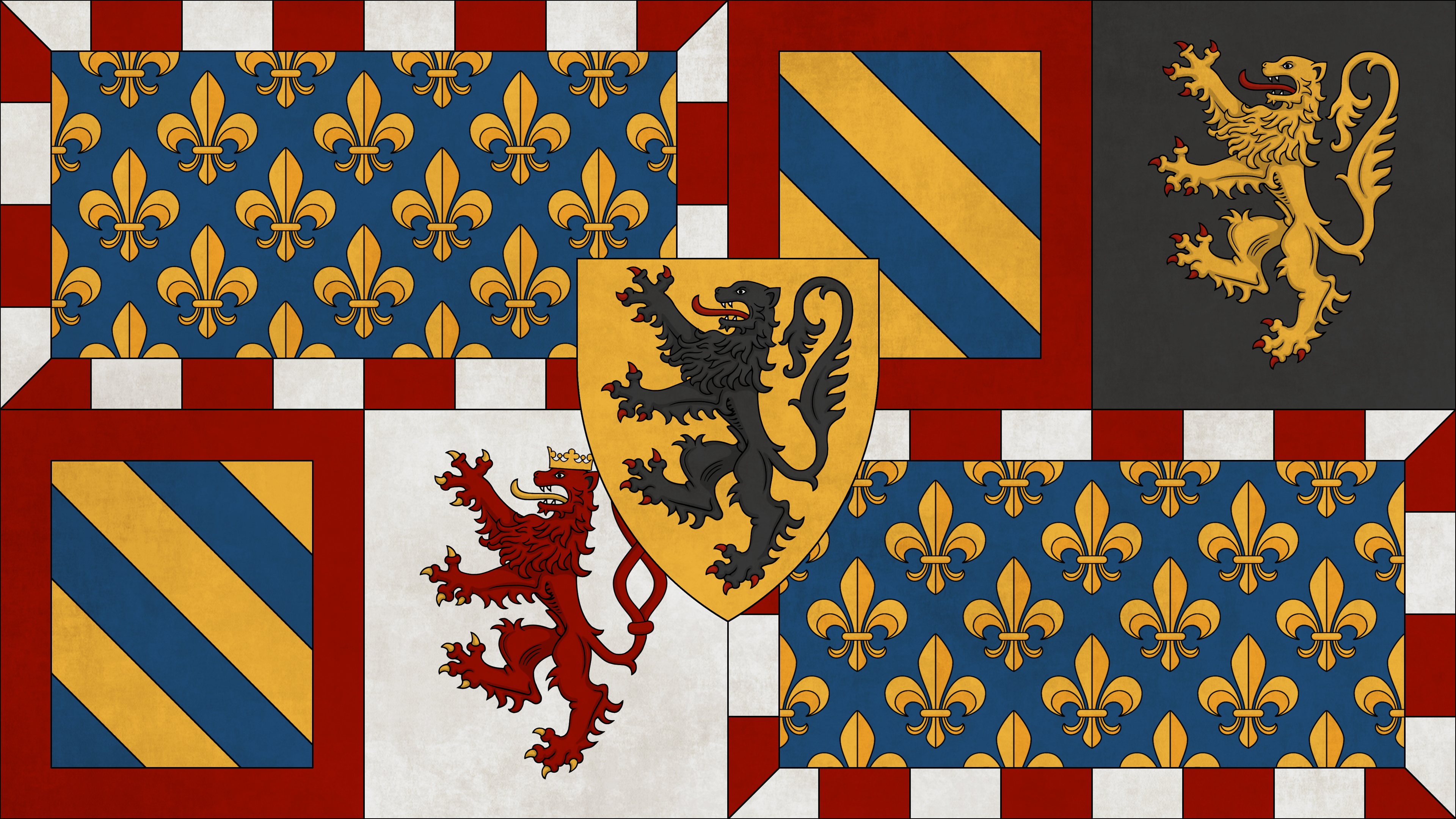 Flag Medieval History Historic French England 3840x2160