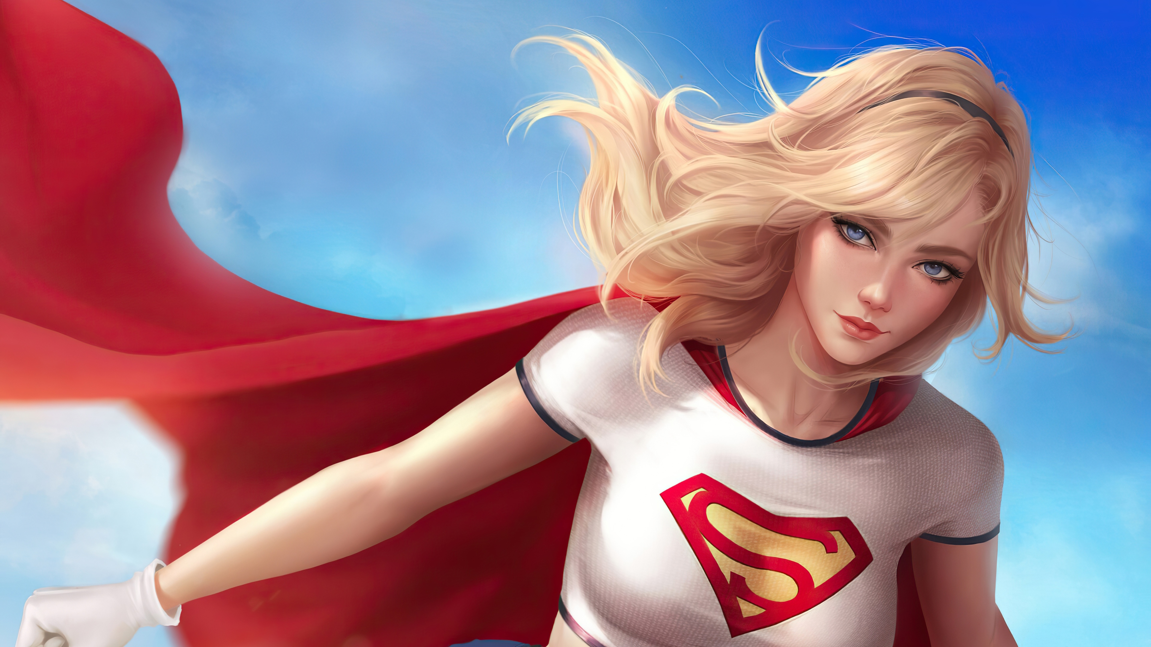 Digital Art Blondynki Te Graj Supergirl DC Comics 3840x2160