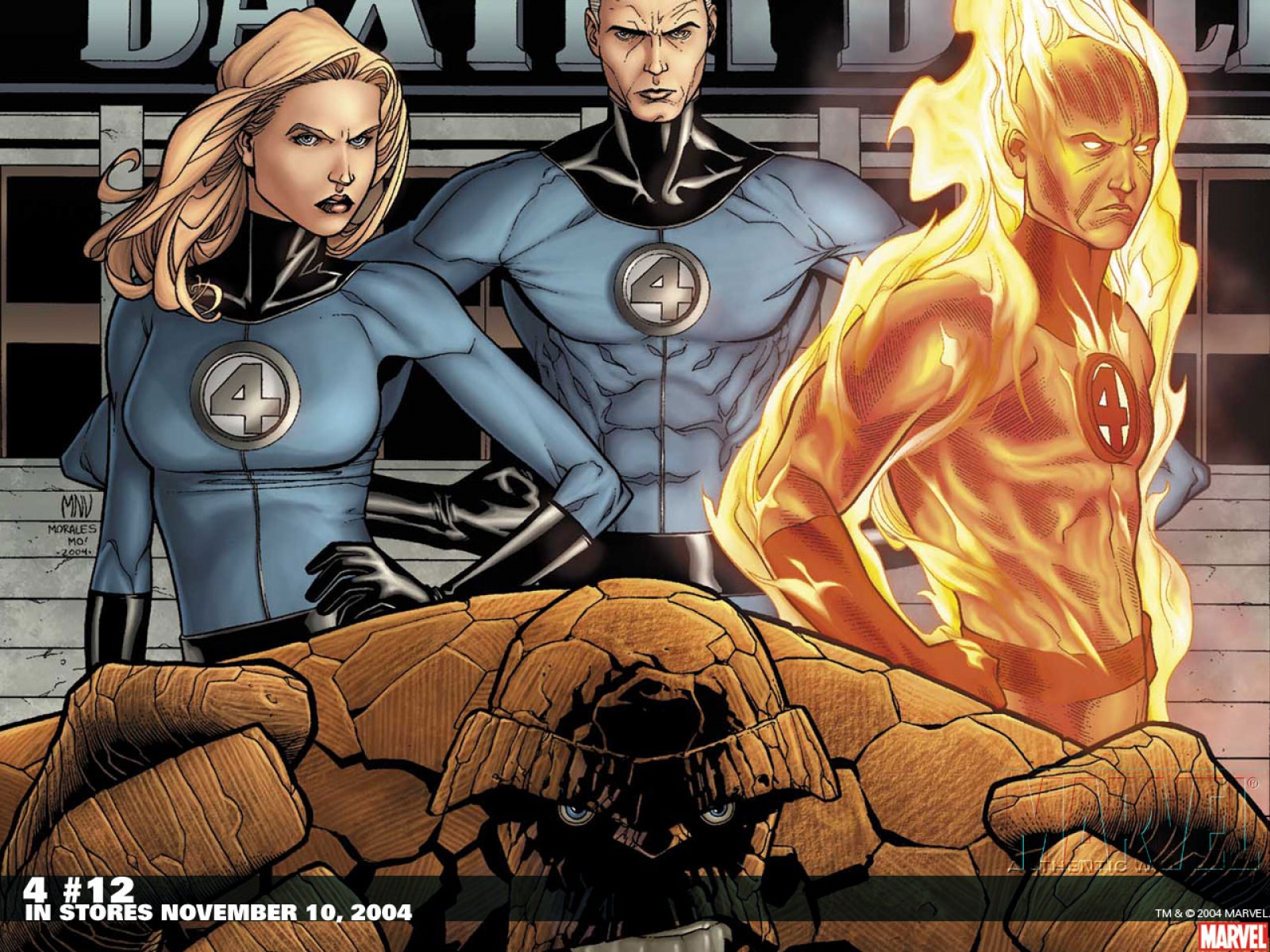 Thing Marvel Comics Human Torch Marvel Comics Mister Fantastic Invisible Woman Reed Richards Doctor  1600x1200