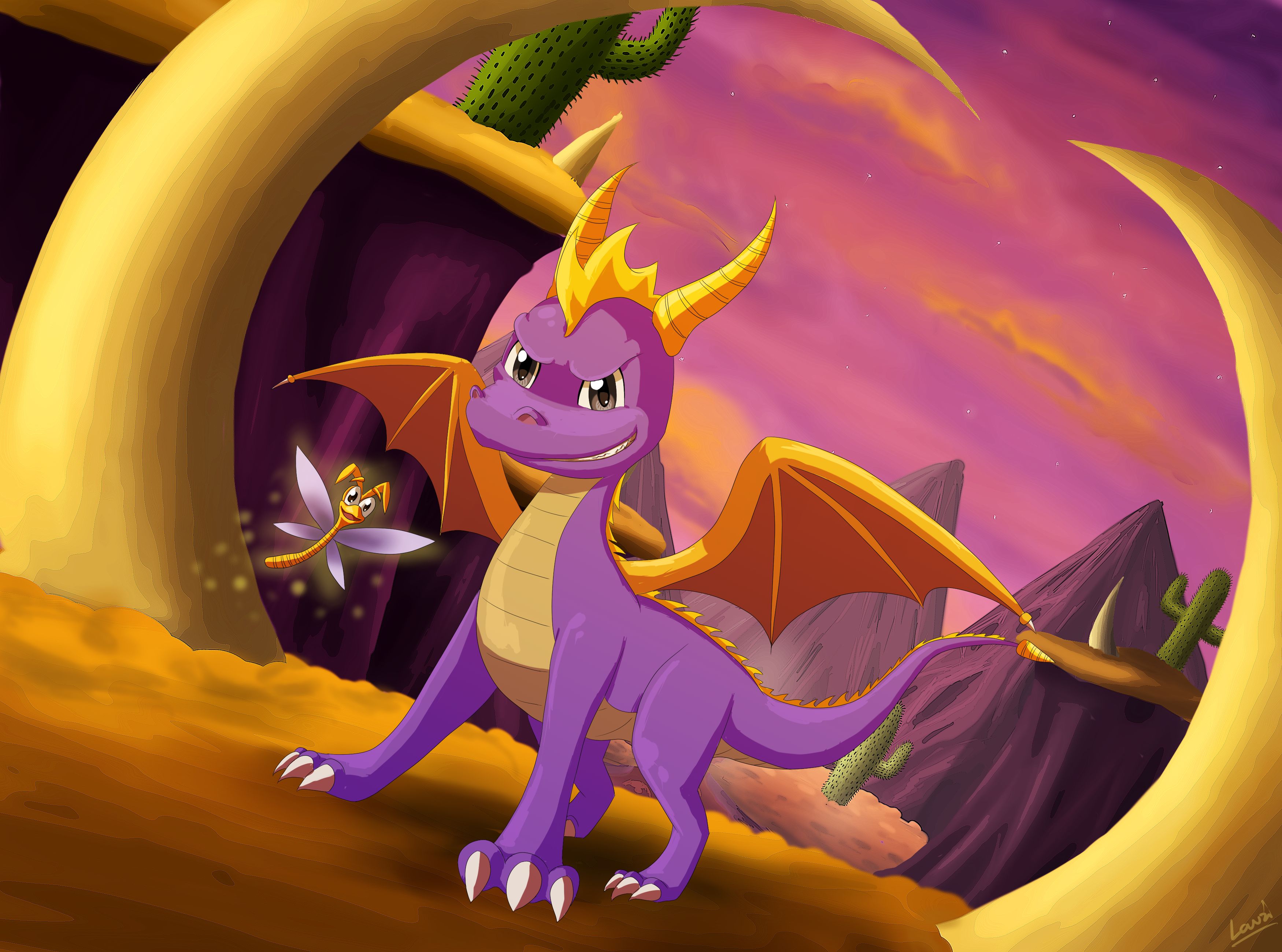 Spyro Character Sparx The Dragonfly 3500x2600