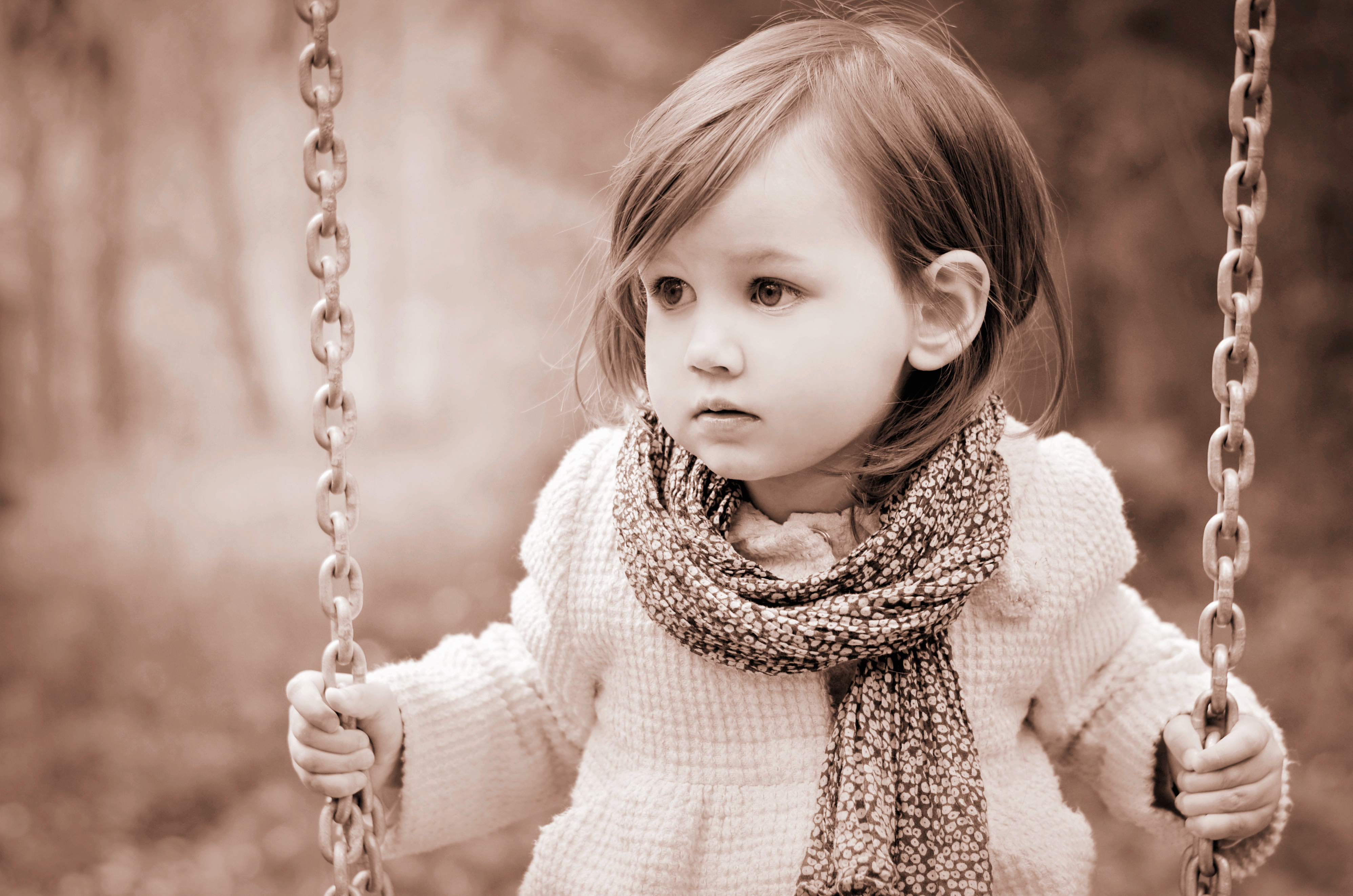 Child Cute Girl Little Girl Sepia 3994x2646