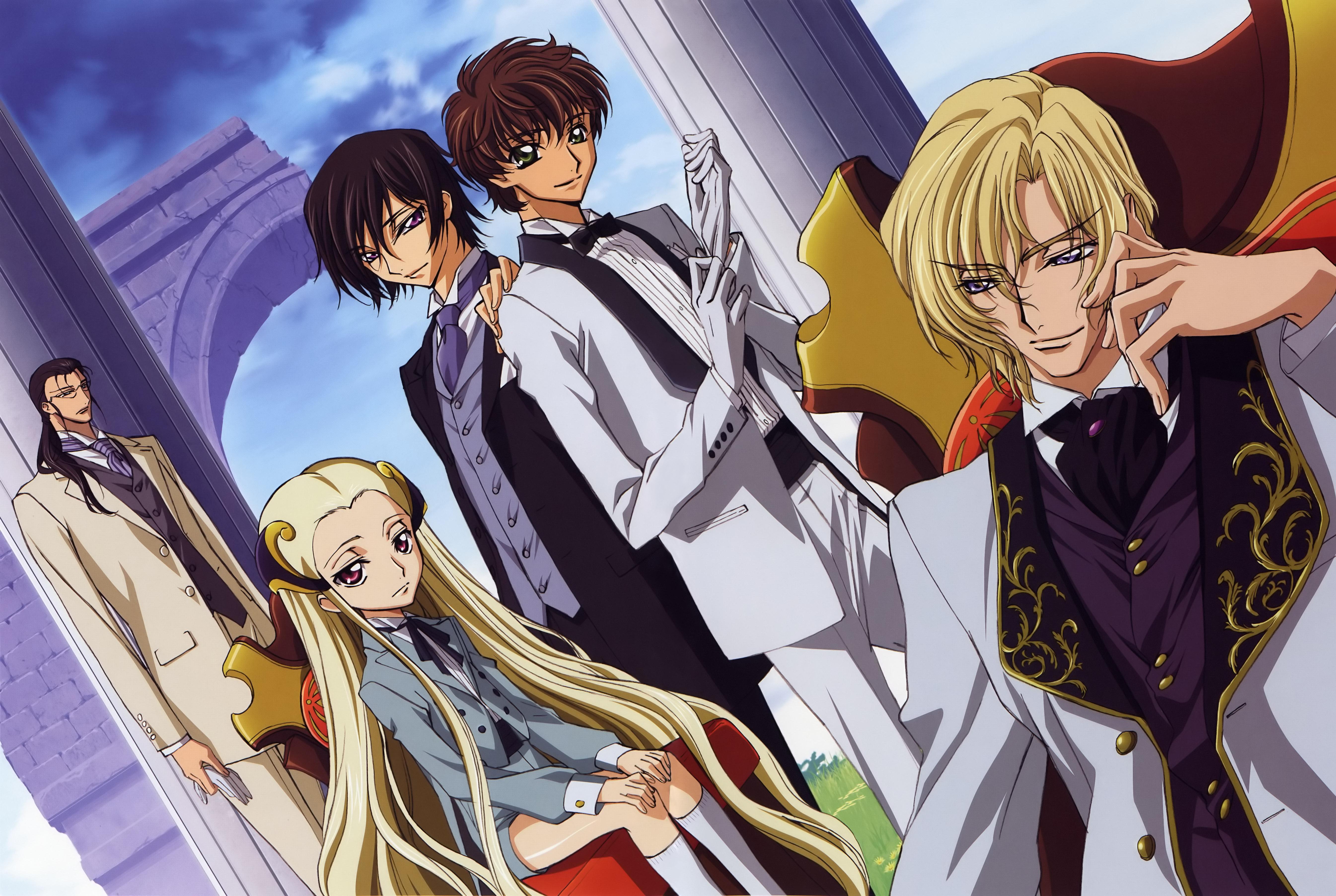 Jiang Lihua Clovis La Britannia Lelouch Lamperouge Suzaku Kururugi Gilbert G P Guilford 5381x3609