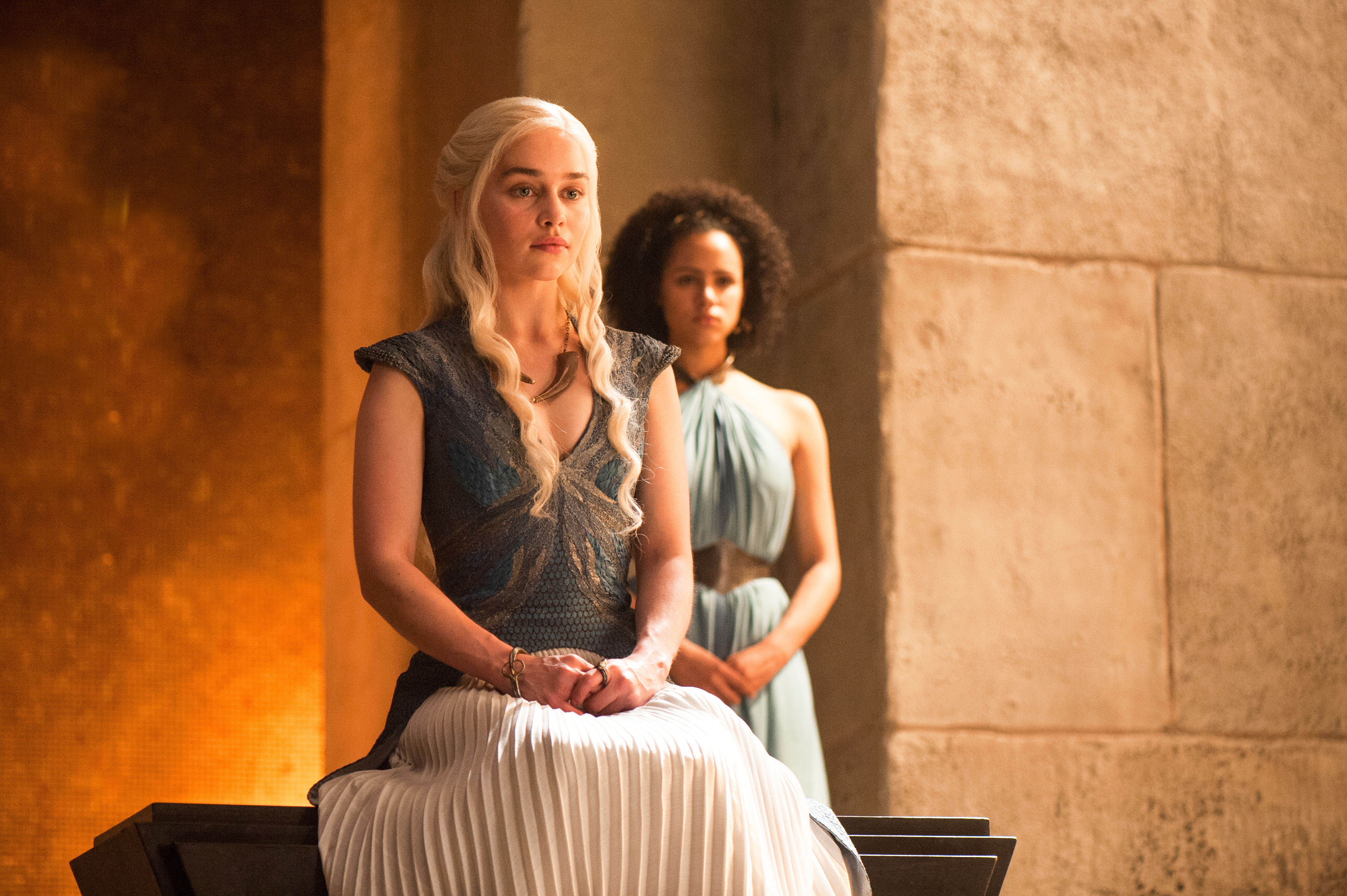 Daenerys Targaryen Emilia Clarke Nathalie Emmanuel Missandei Game Of Thrones 4256x2832
