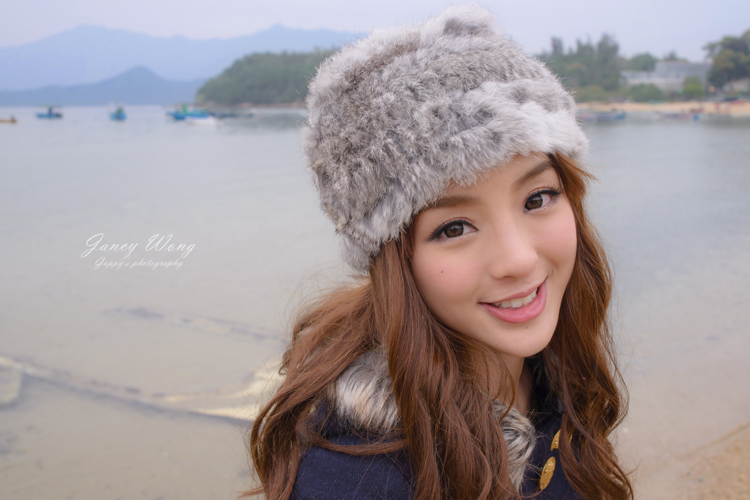 Jancy Wong Girl Model Asian Chinese Cap Smile 2400x1602