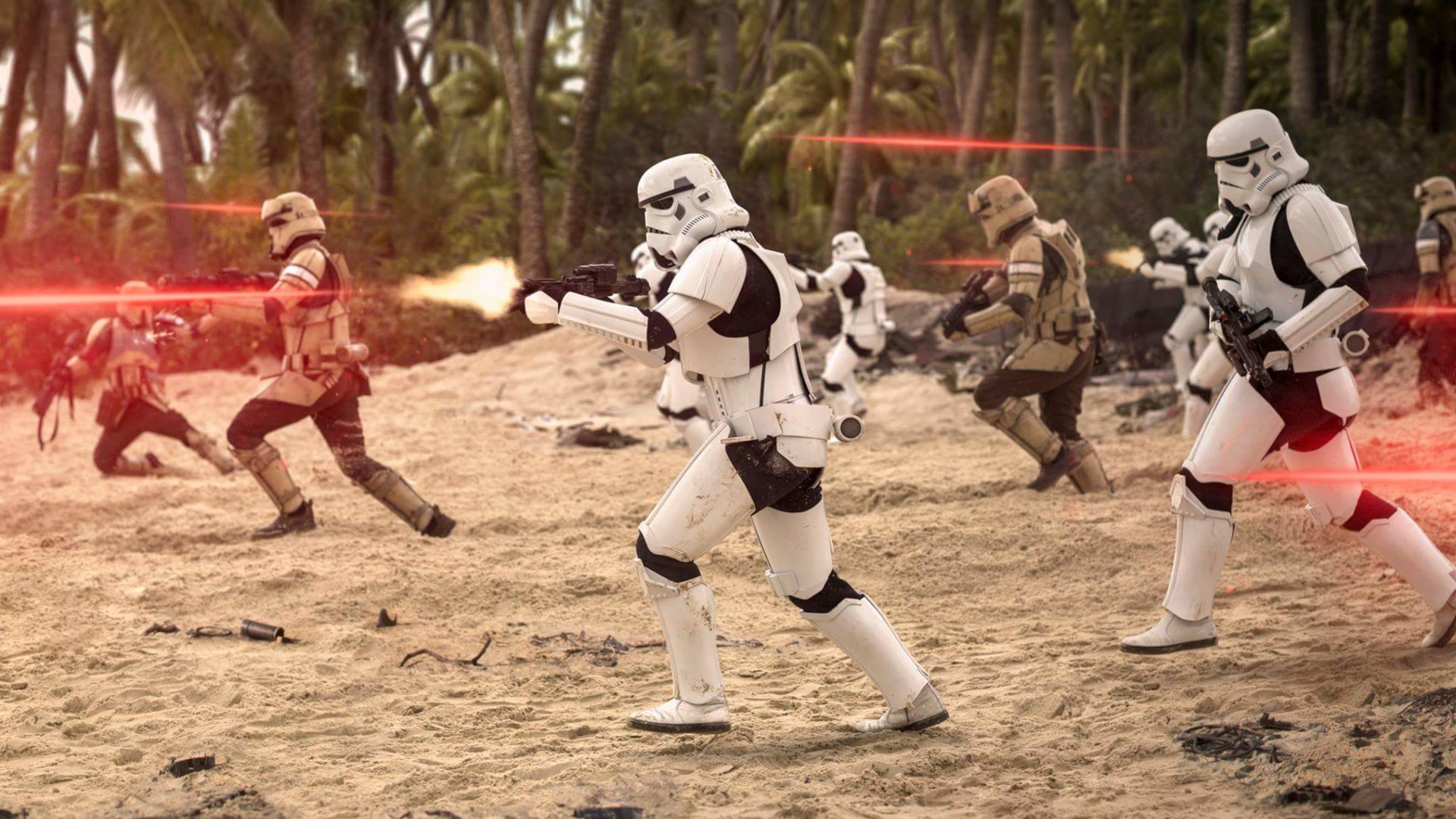 Star Wars Storm Troopers Rogue One A Star Wars Story Beach Battle Blaster 1920x1080