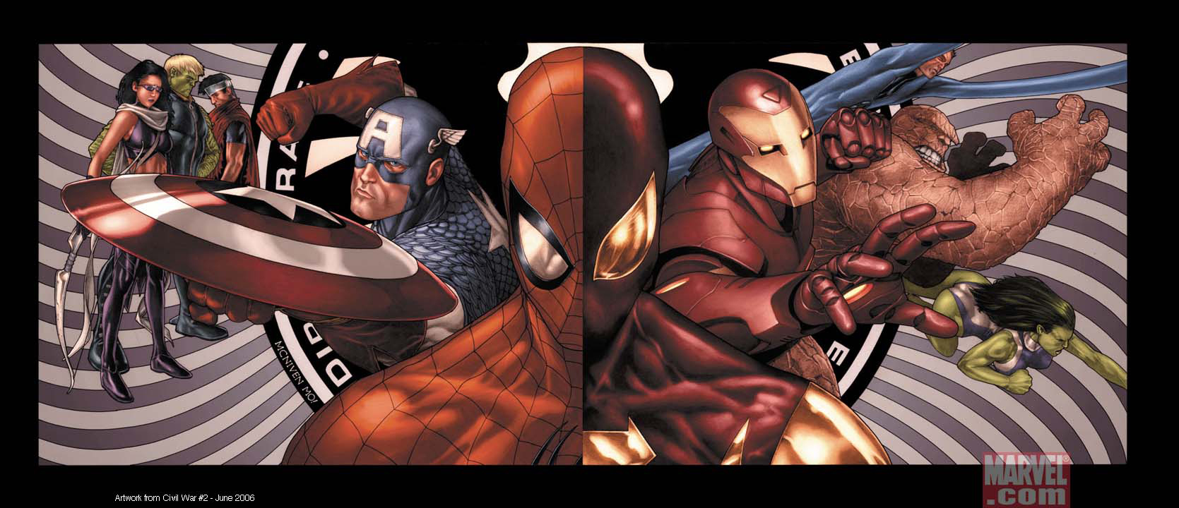 Captain America Iron Man Marvel Comics Spider Man Thing Marvel Comics 1669x720