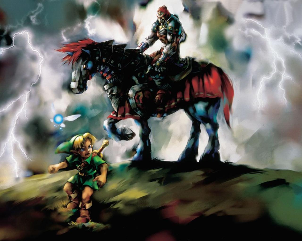 The Legend Of Zelda The Legend Of Zelda Ocarina Of Time Link Ganondorf Sword Shield 1280x1024