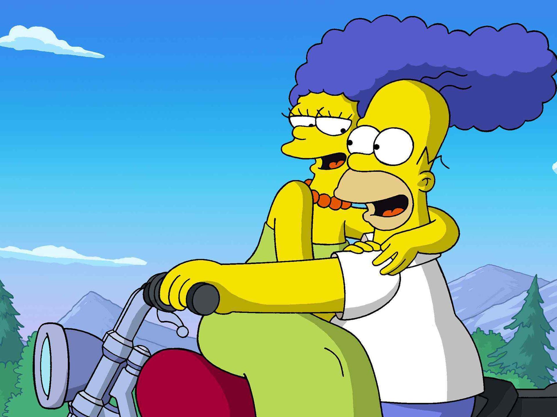 Homer Simpson Marge Simpson 1920x1440