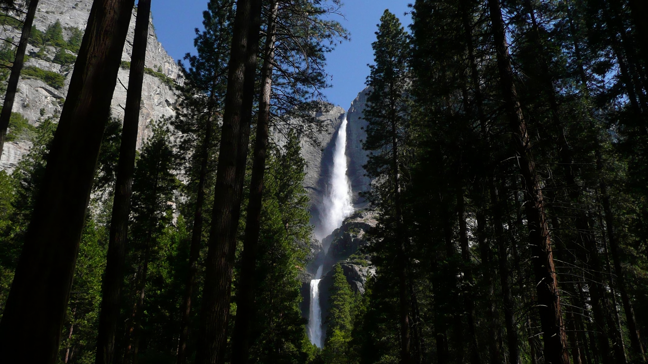 Earth Waterfall Forest Tree Yosemite Falls 2134x1200