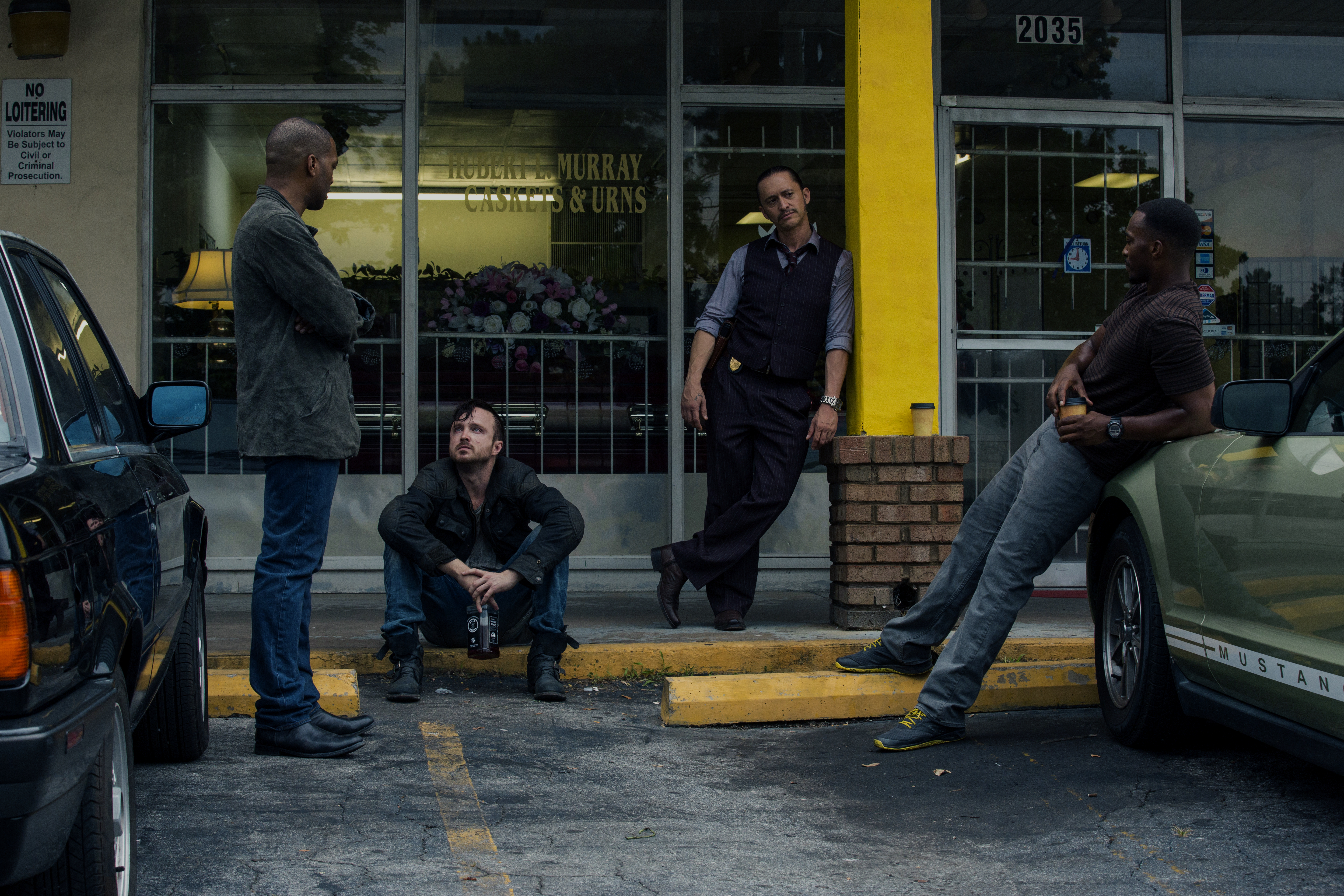 Aaron Paul Anthony Mackie Chiwetel Ejiofor Clifton Collins Jr Triple 9 5760x3840