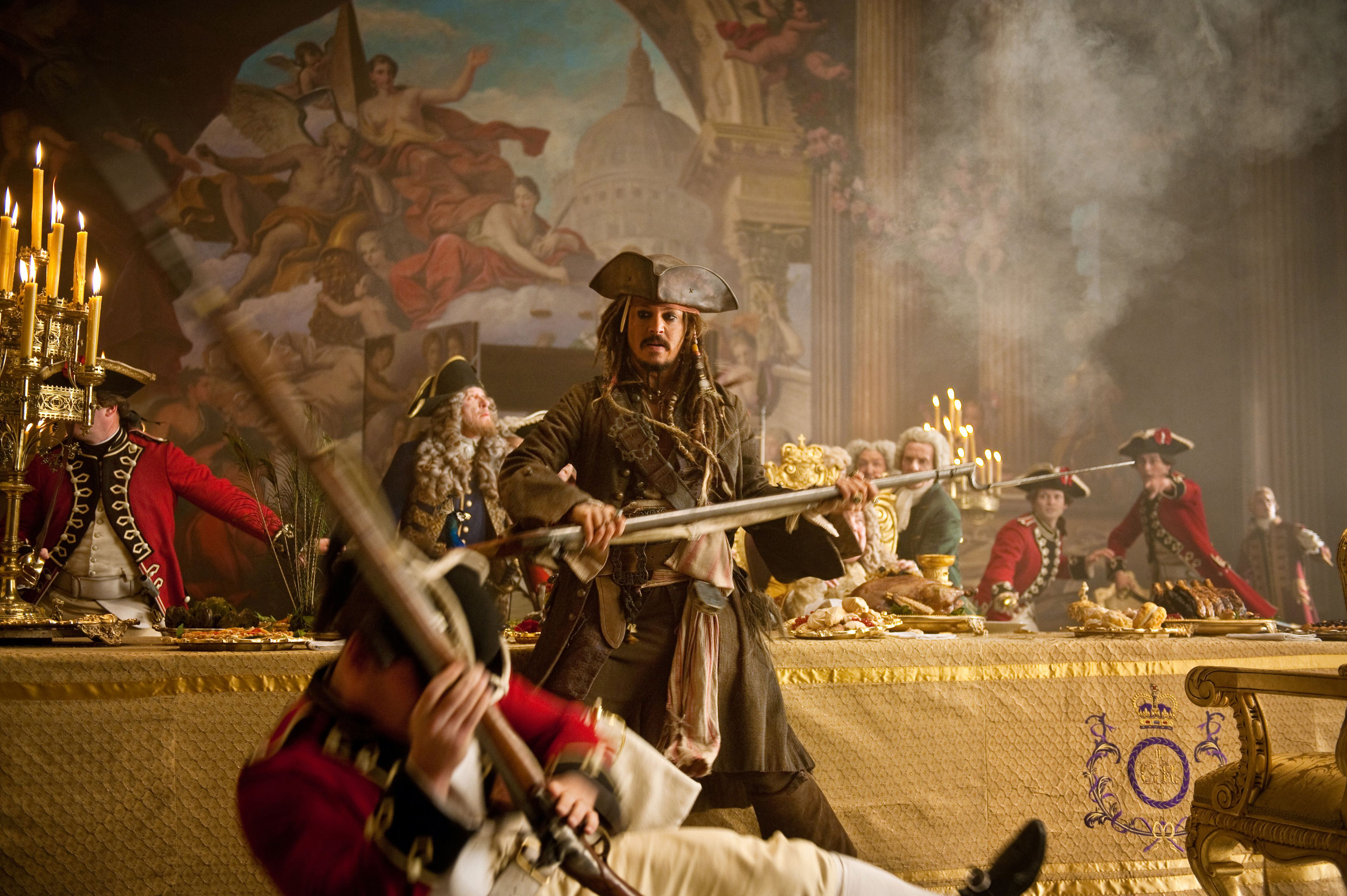 Jack Sparrow Johnny Depp Hector Barbossa Geoffrey Rush 4256x2832