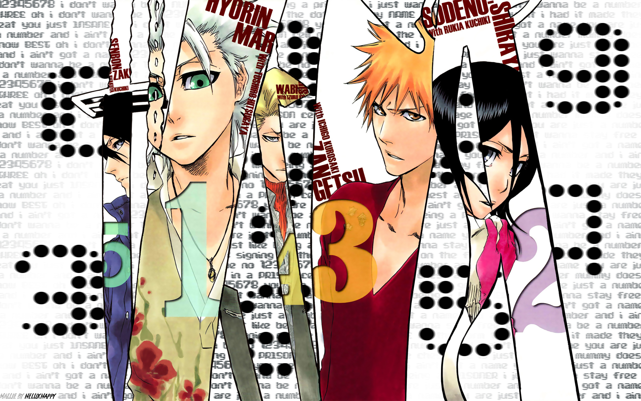 Ichigo Kurosaki Rukia Kuchiki T Shir Hitsugaya Byakuya Kuchiki Izuru Kira 2560x1600