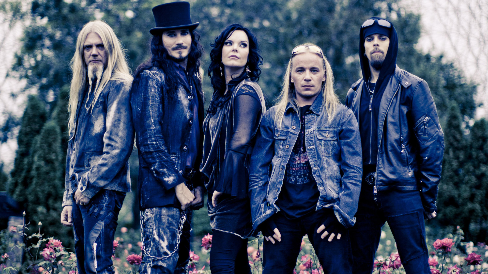 Tuomas Holopianen Marco Hietala Anette Olzon Emppu Vuorinen Jukka Nevalianen Nightwish 1920x1080