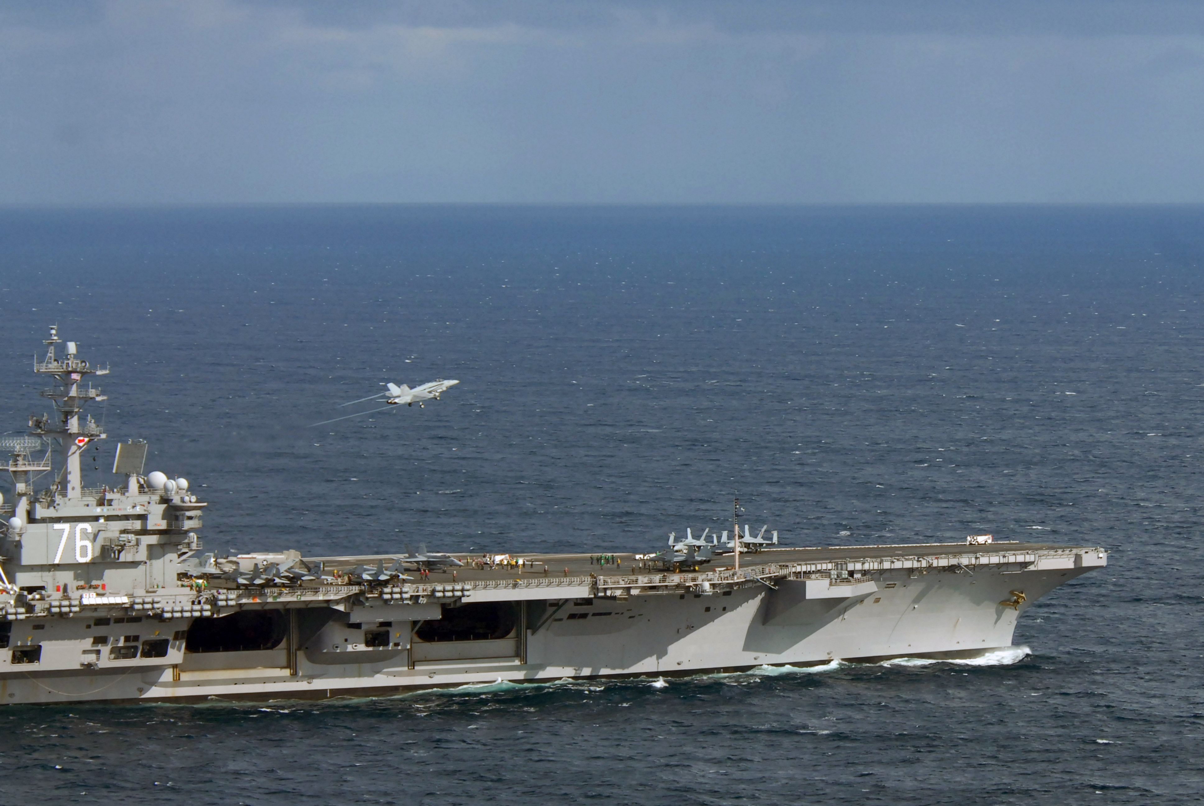 McDonnell Douglas F A 18 Hornet Warship Aircraft Carrier USS Ronald Reagan CVN 76 3872x2592