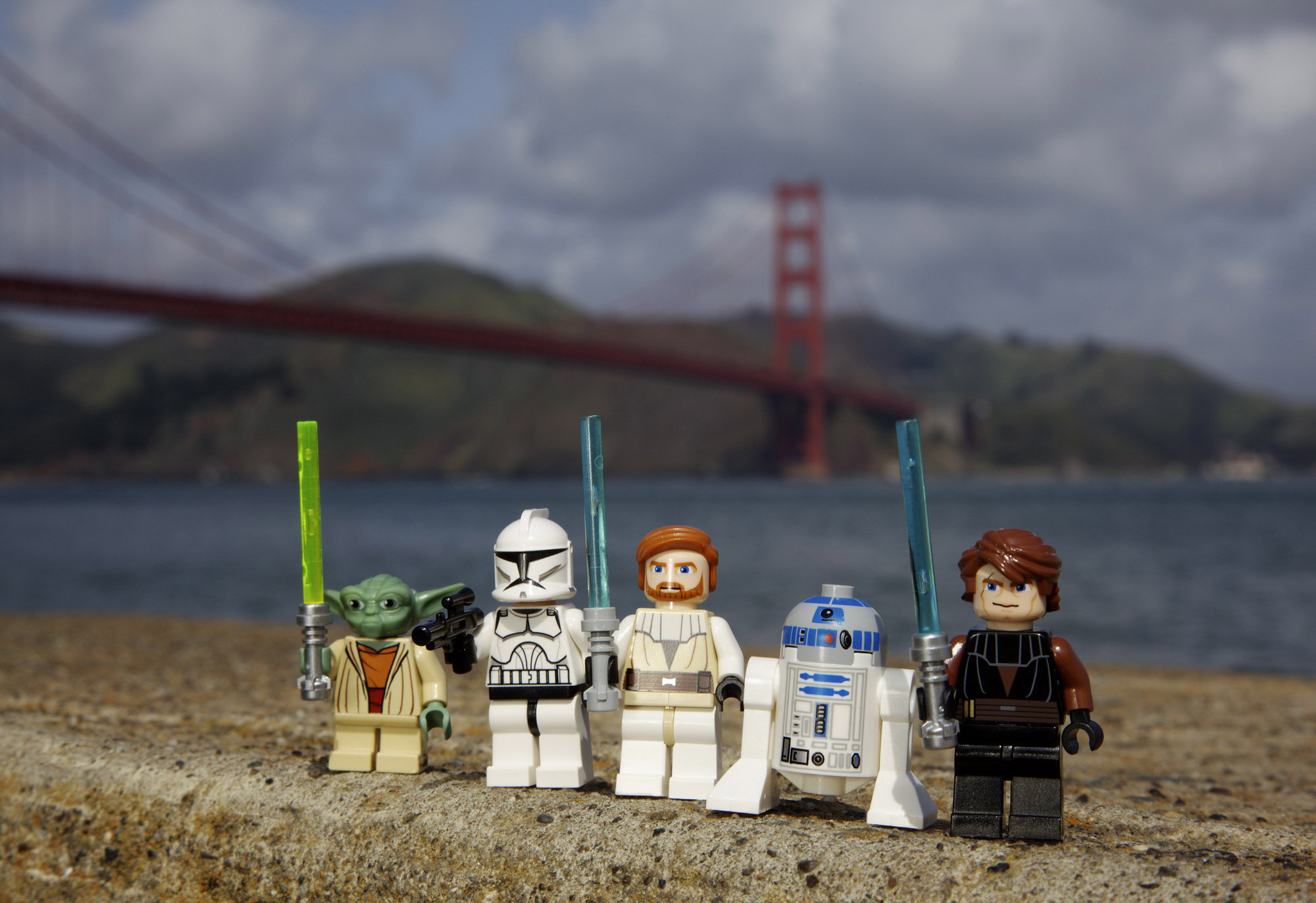 Star Wars Yoda R2 D2 Lego Obi Wan Kenobi Anakin Skywalker Clone Trooper 2000x1373