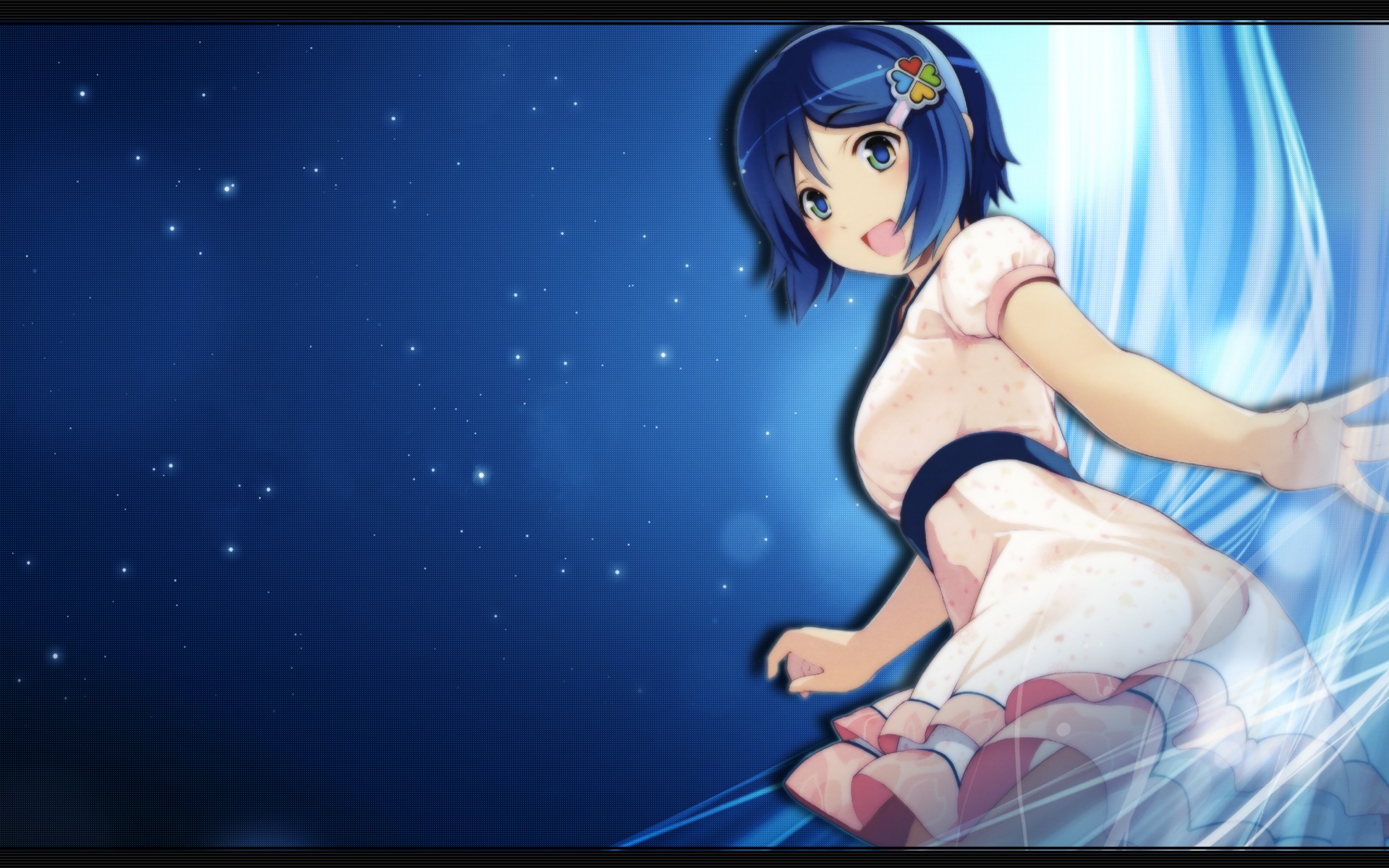 Anime Blue Cute Girl 1920x1200