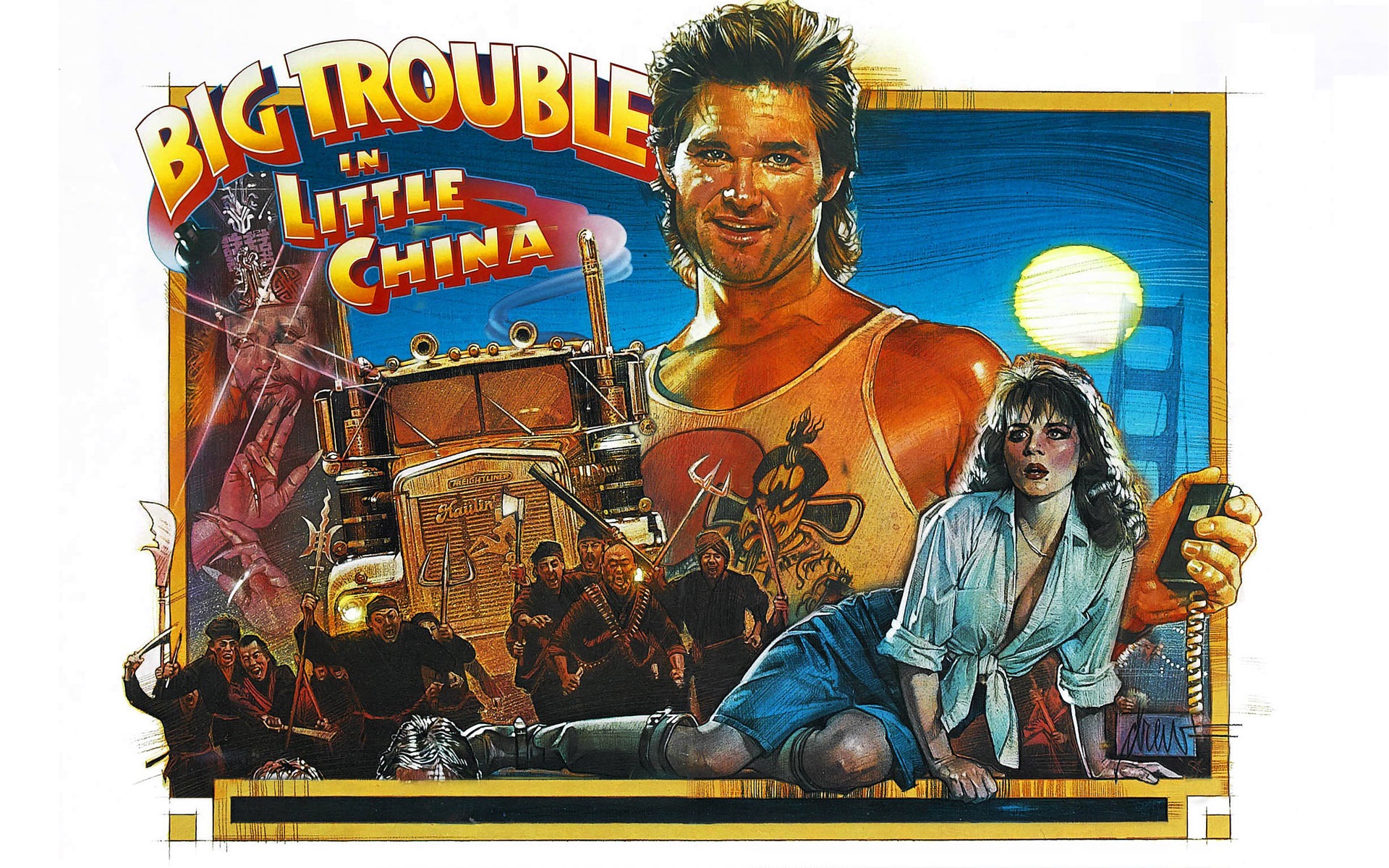 Big Trouble In Little China Jack Burton Gracie Law Movie Poster 1920x1200