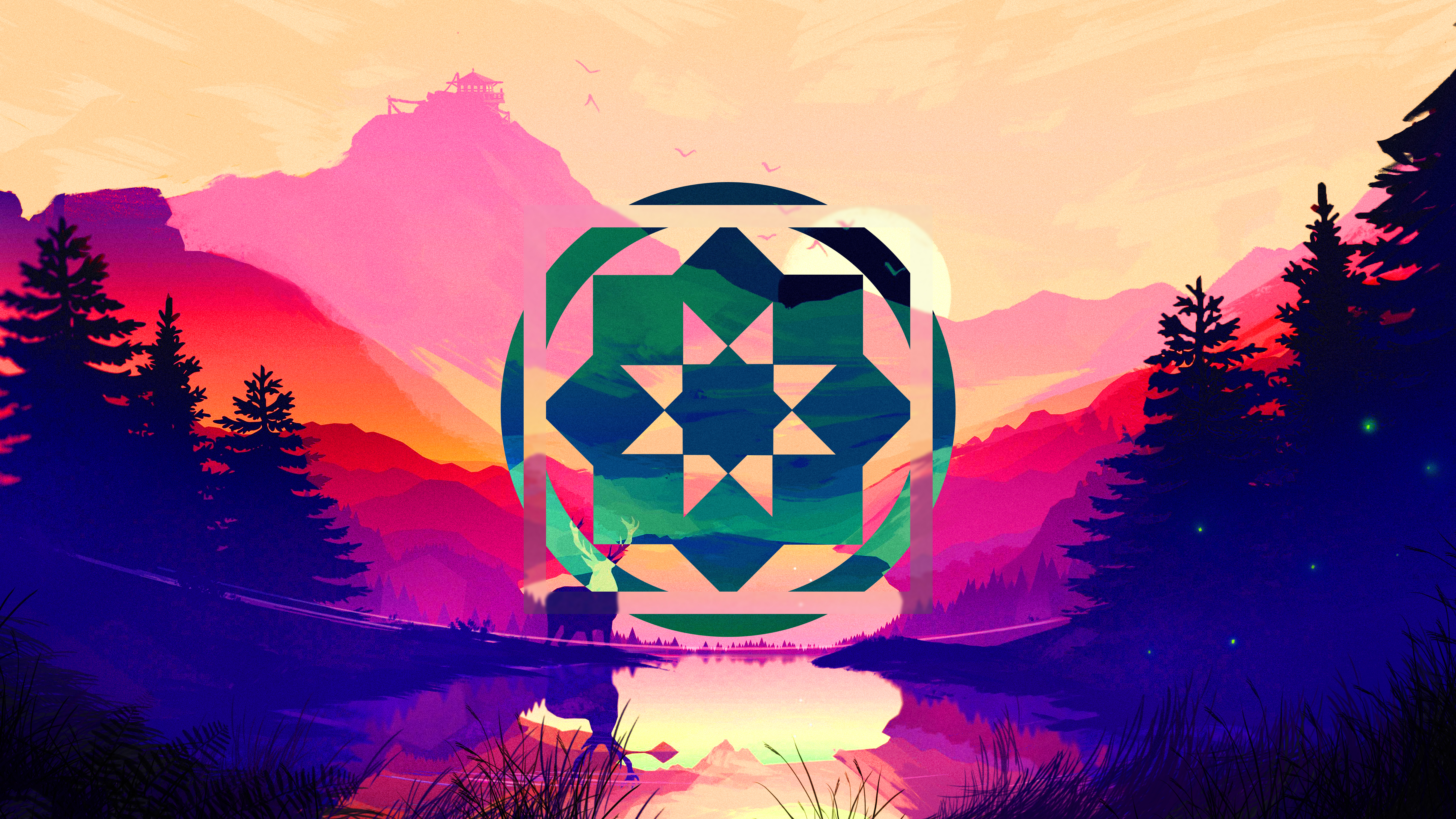 Scenic Shapes Polyscape Firewatch 5333x3000