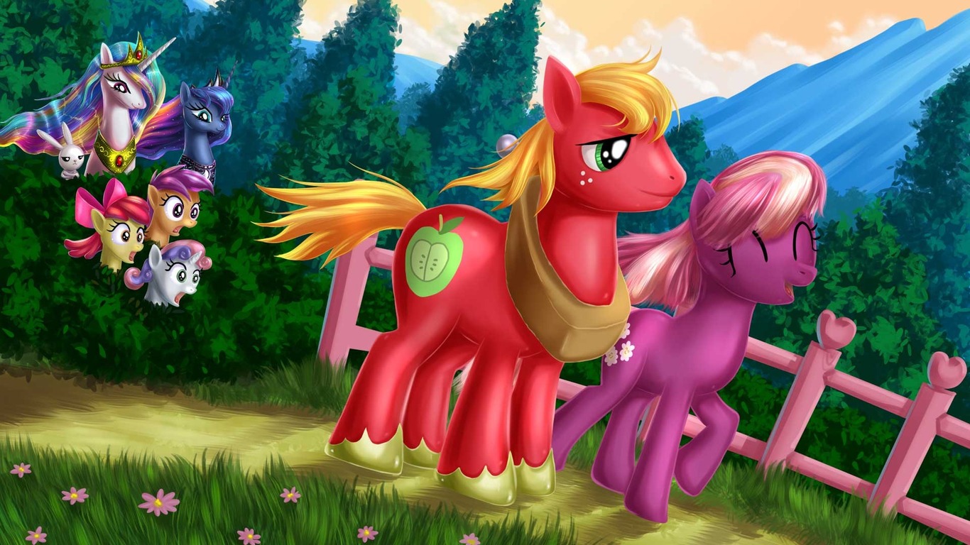 My Little Pony Apple Bloom Scootaloo My Little Pony Sweetie Belle Princess Celestia Princess Luna Bi 1366x768