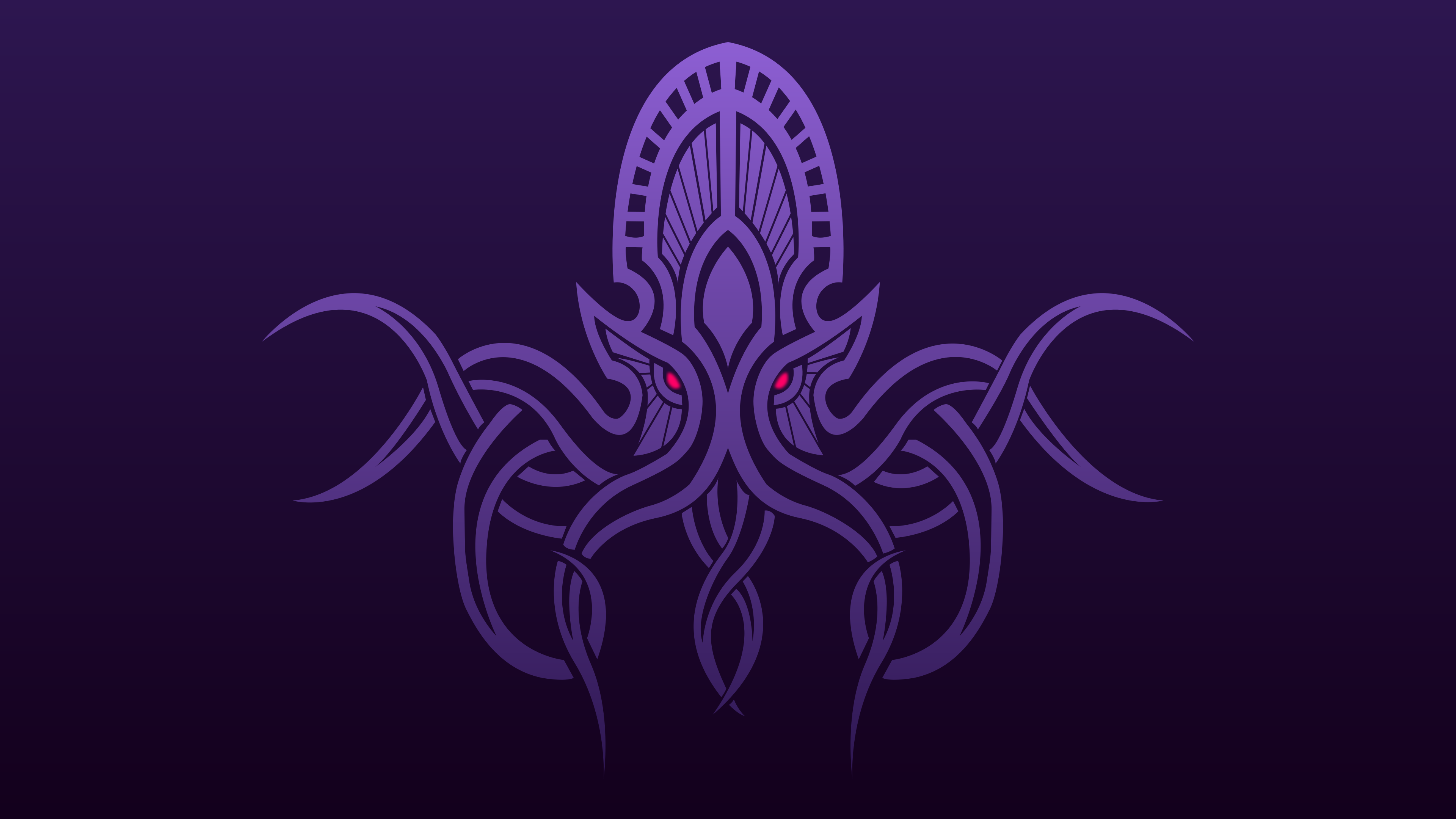 Cthulhu H P Lovecraft Octopus Minimalism 3840x2160