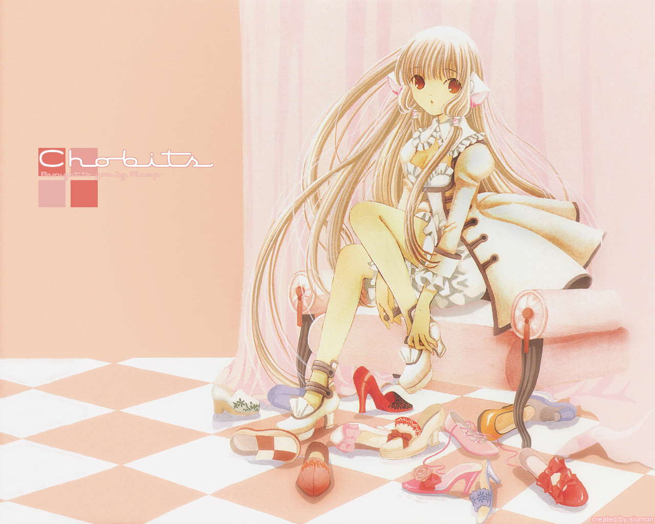 Shoe Feet Cute Long Hair Chi Chobits Chobits Legs Manga 1280x1024