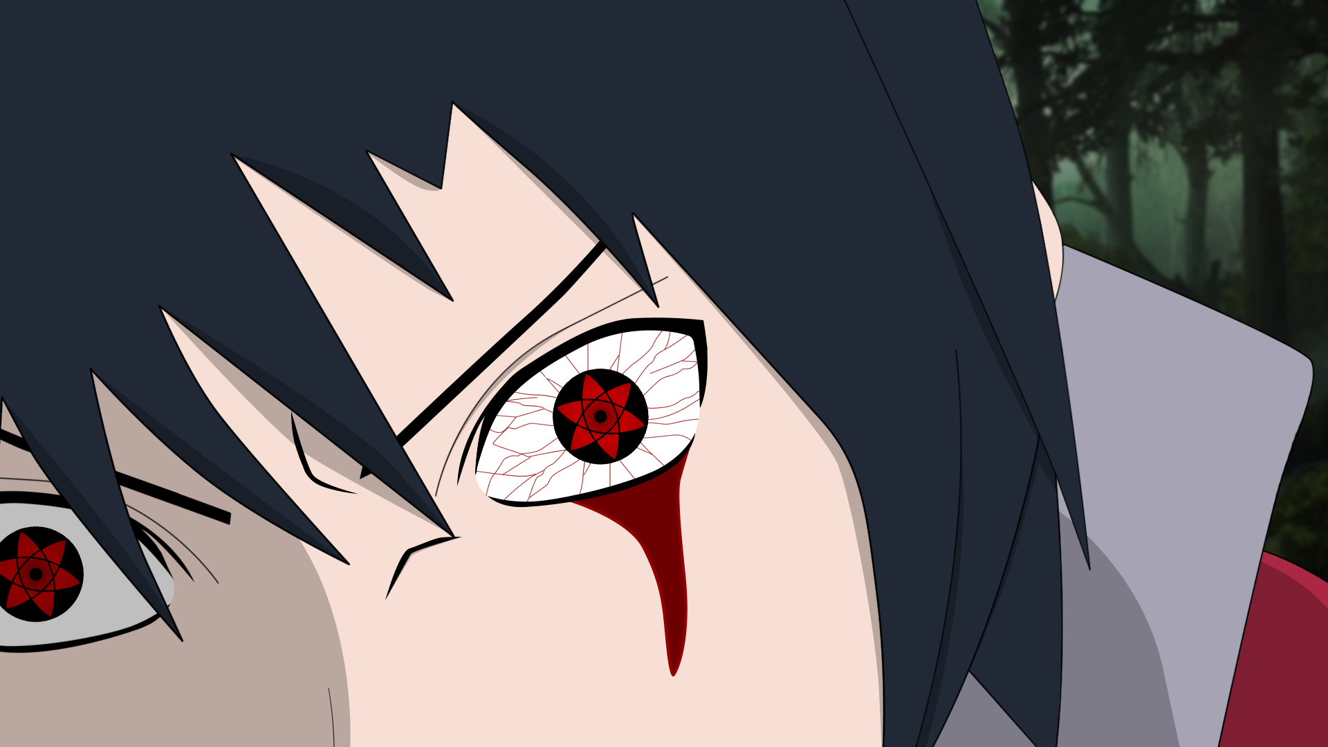 Blood Naruto Anime Sharingan Naruto Sasuke Uchiha Akatsuki Naruto 1920x1080