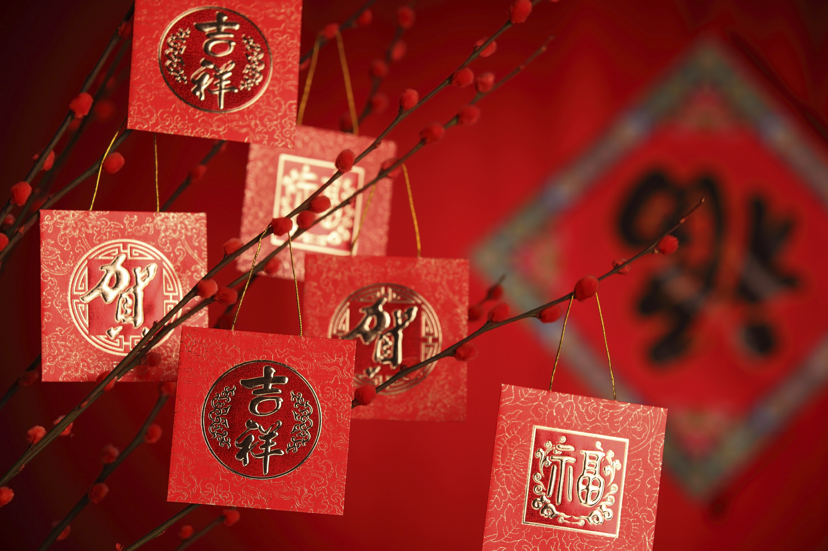 Chinese New Year Red Decoration 2716x1810