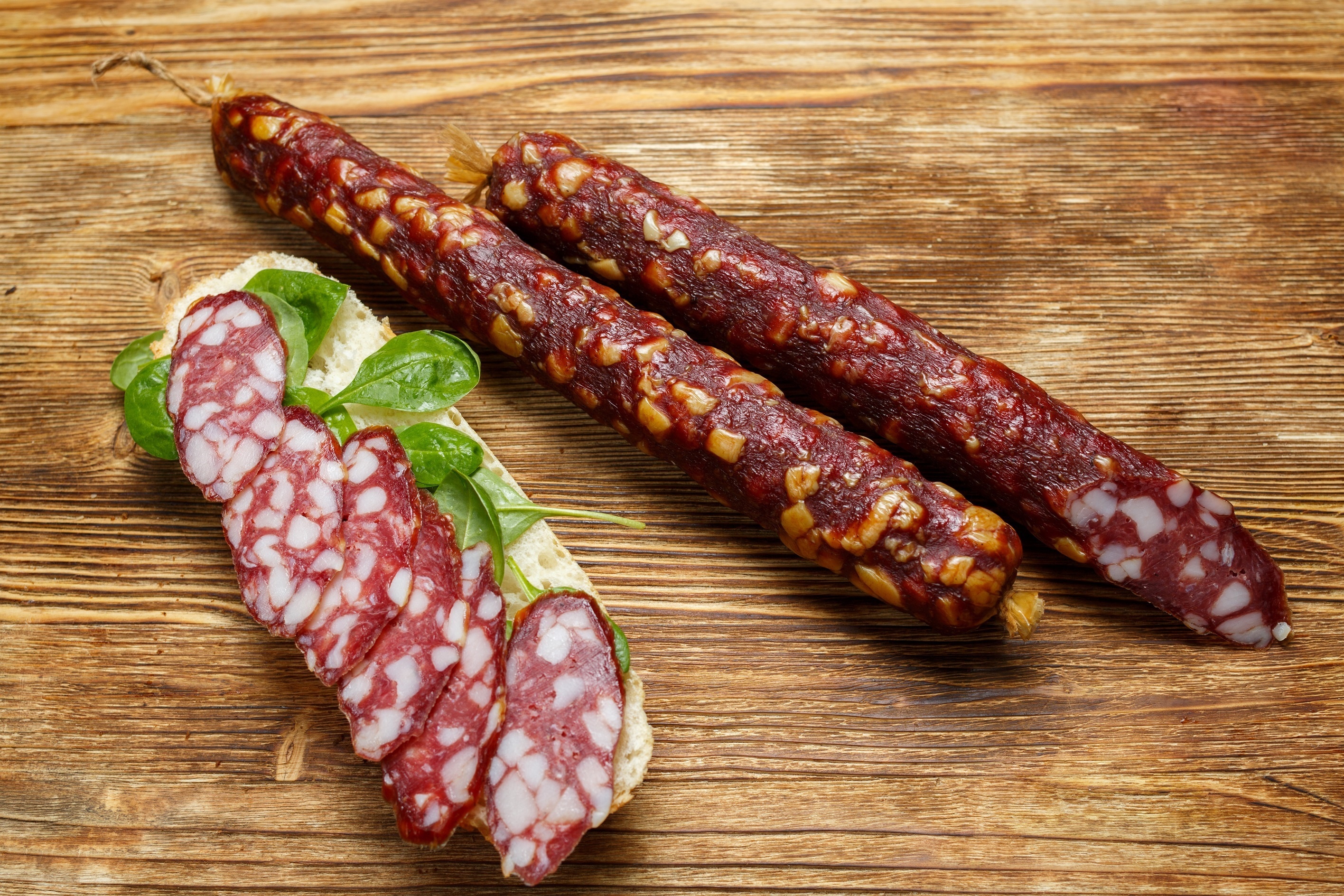 Food Sausage Salami 2832x1888