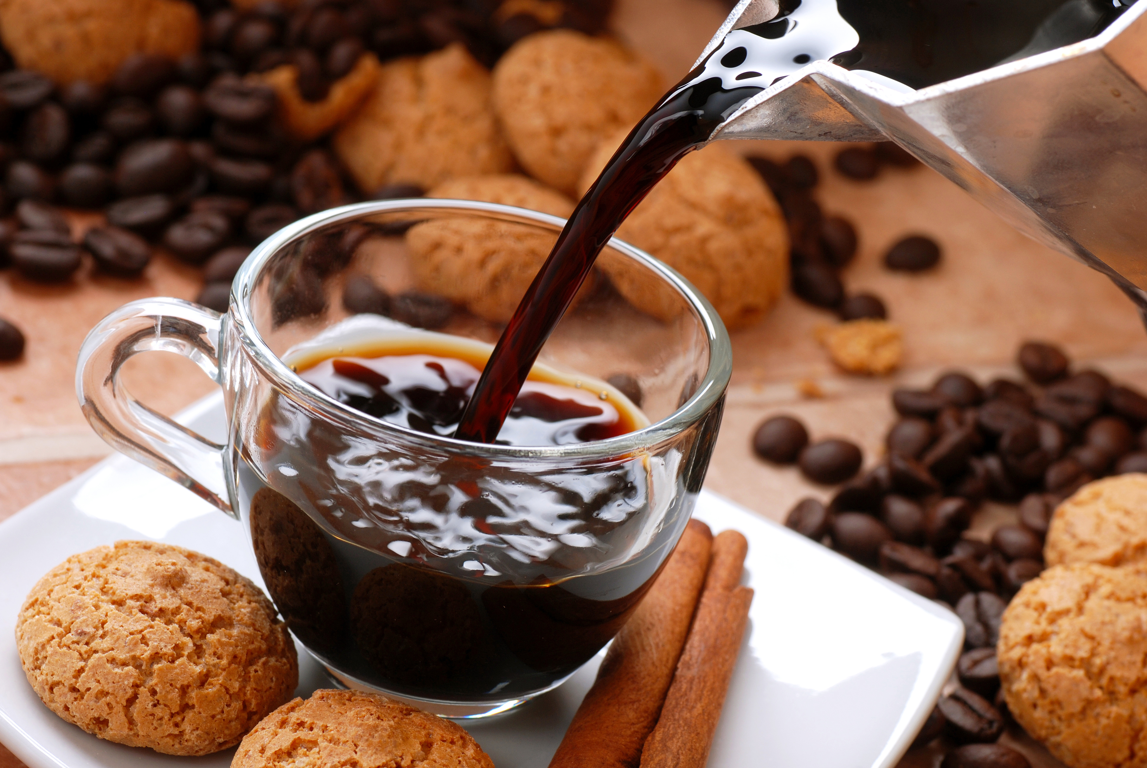 Coffee Cup Cinnamon Coffee Beans Biscuit 3872x2592