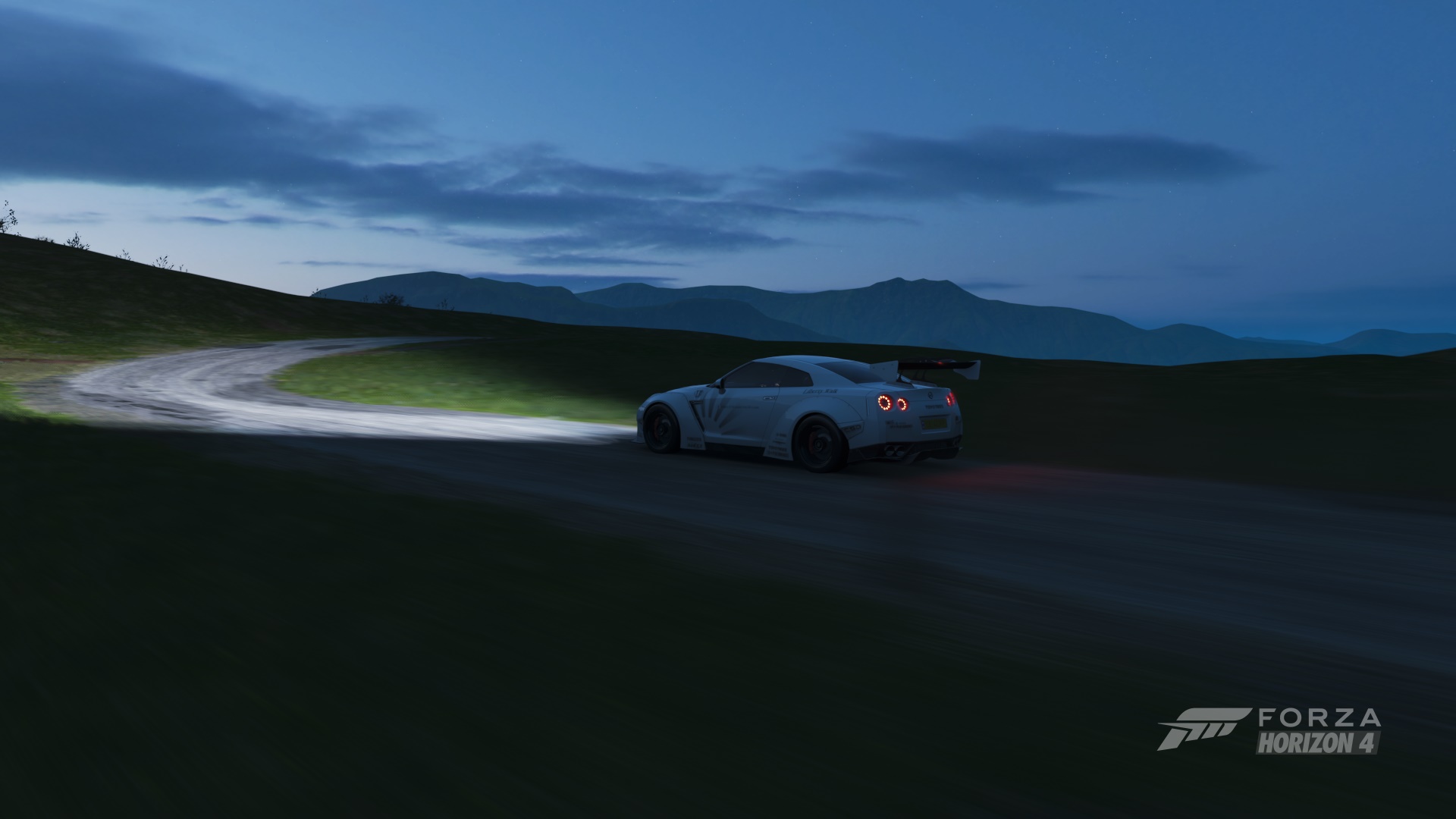 Forza Nissan GTR Mountains Video Games Forza Horizon 4 Car 1920x1080