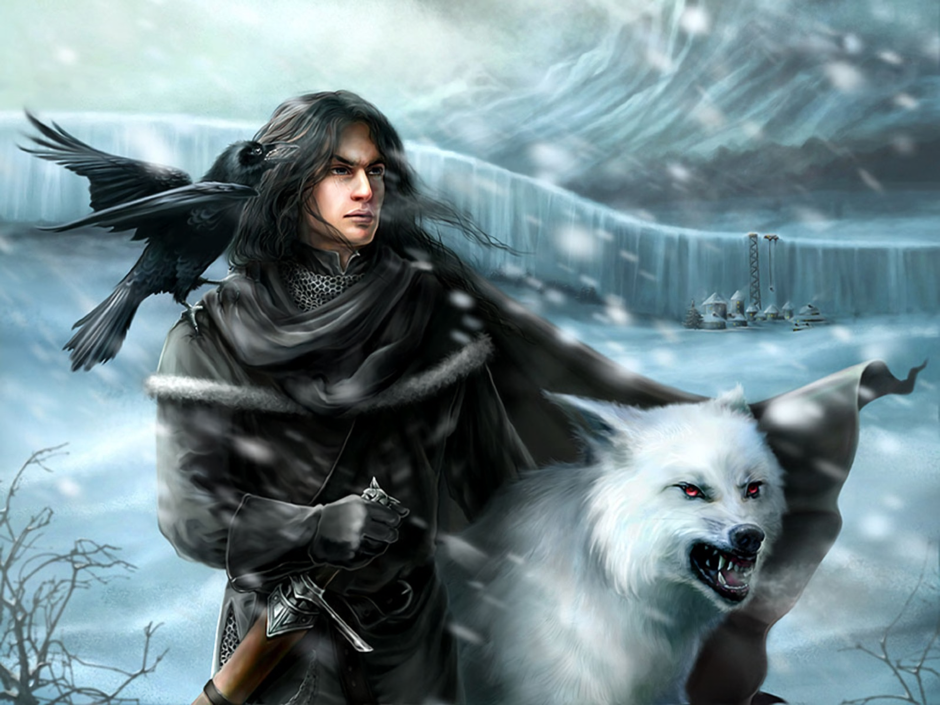 A Song Of Ice And Fire Game Of Thrones Ghost Jon Snow 1920x1440