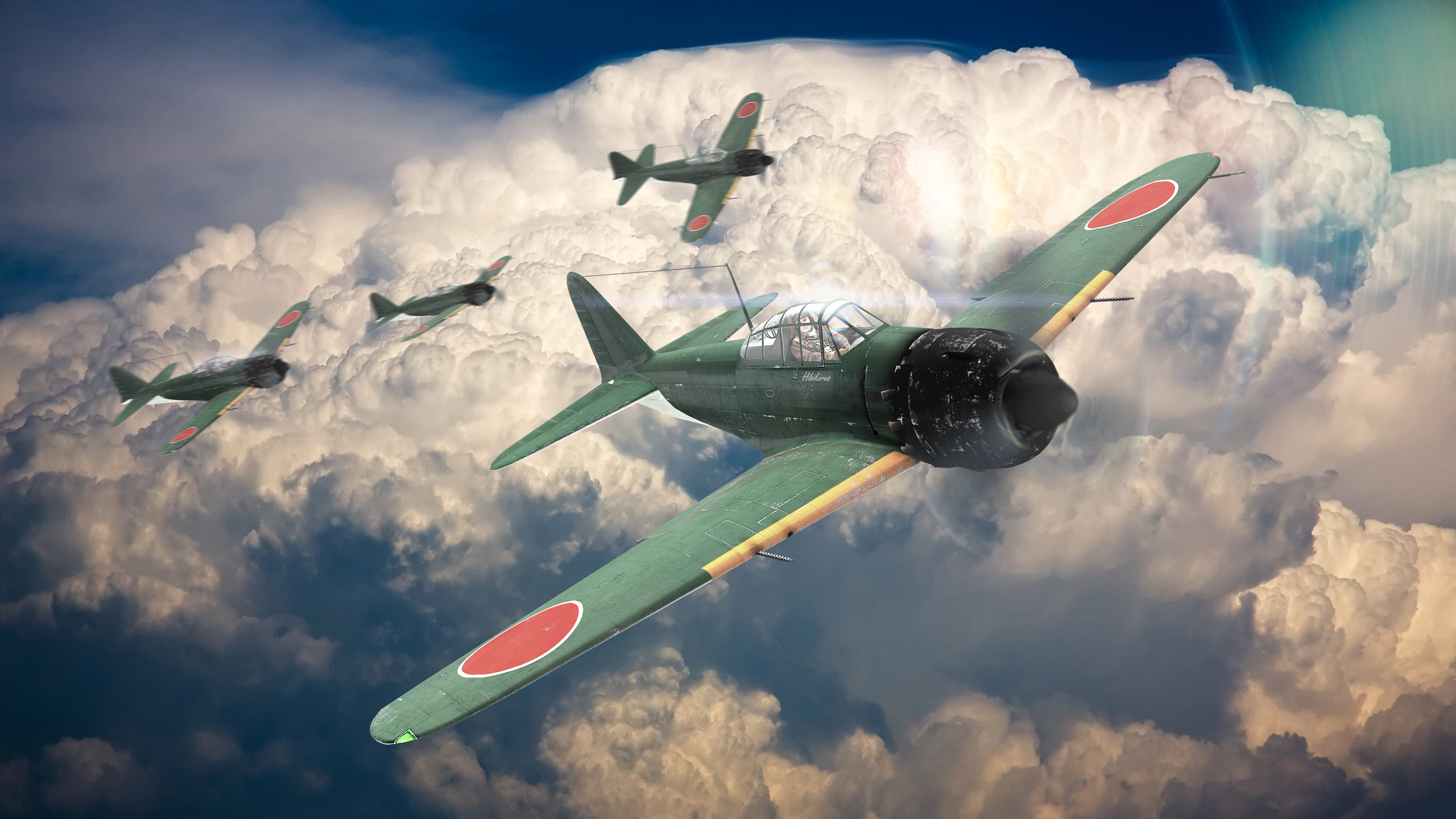 War Thunder Aircraft Warplane Mitsubishi A6M Zero 2560x1440