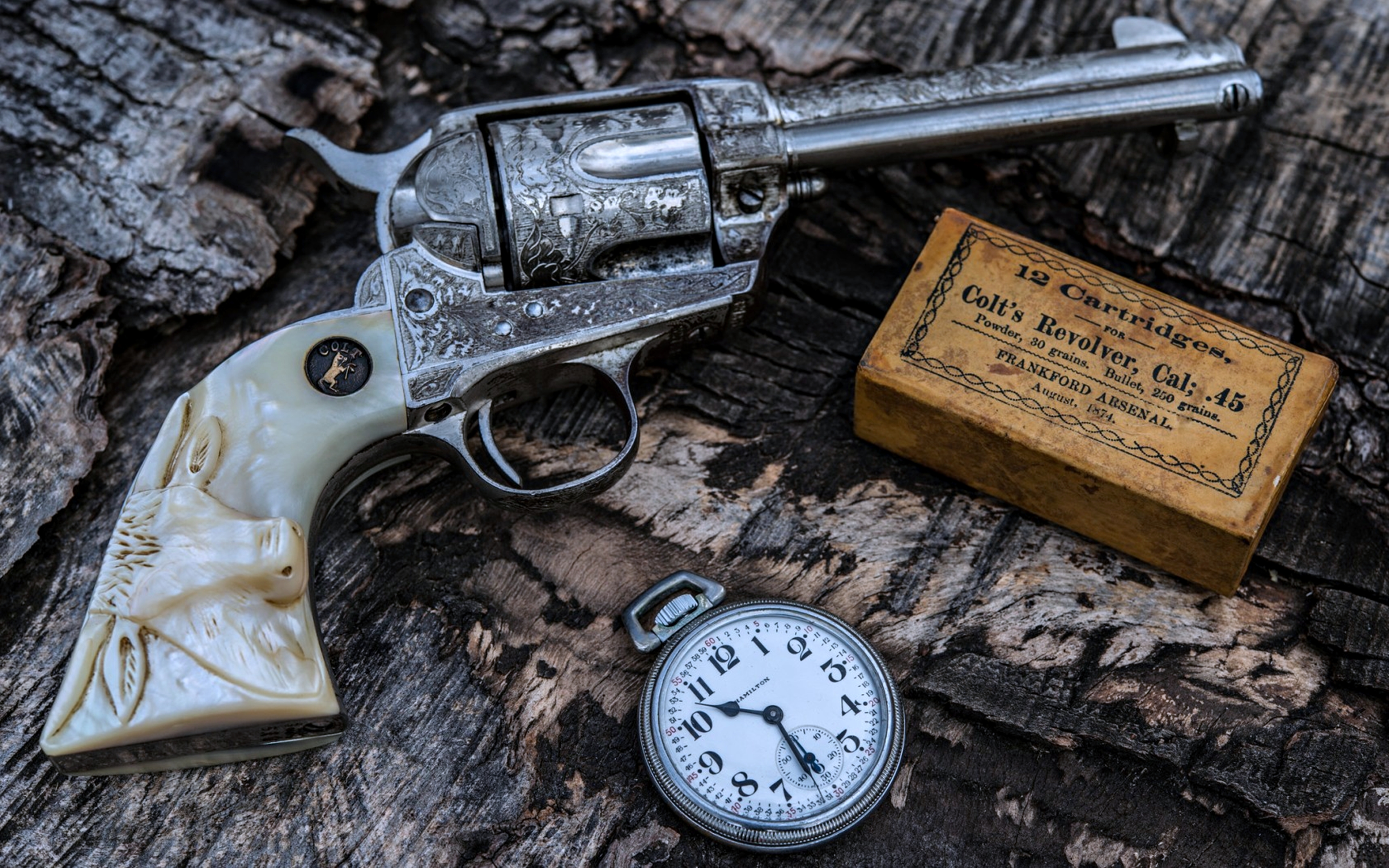 Army Colt Cowboy Military Pistol Revolver 3840x2400