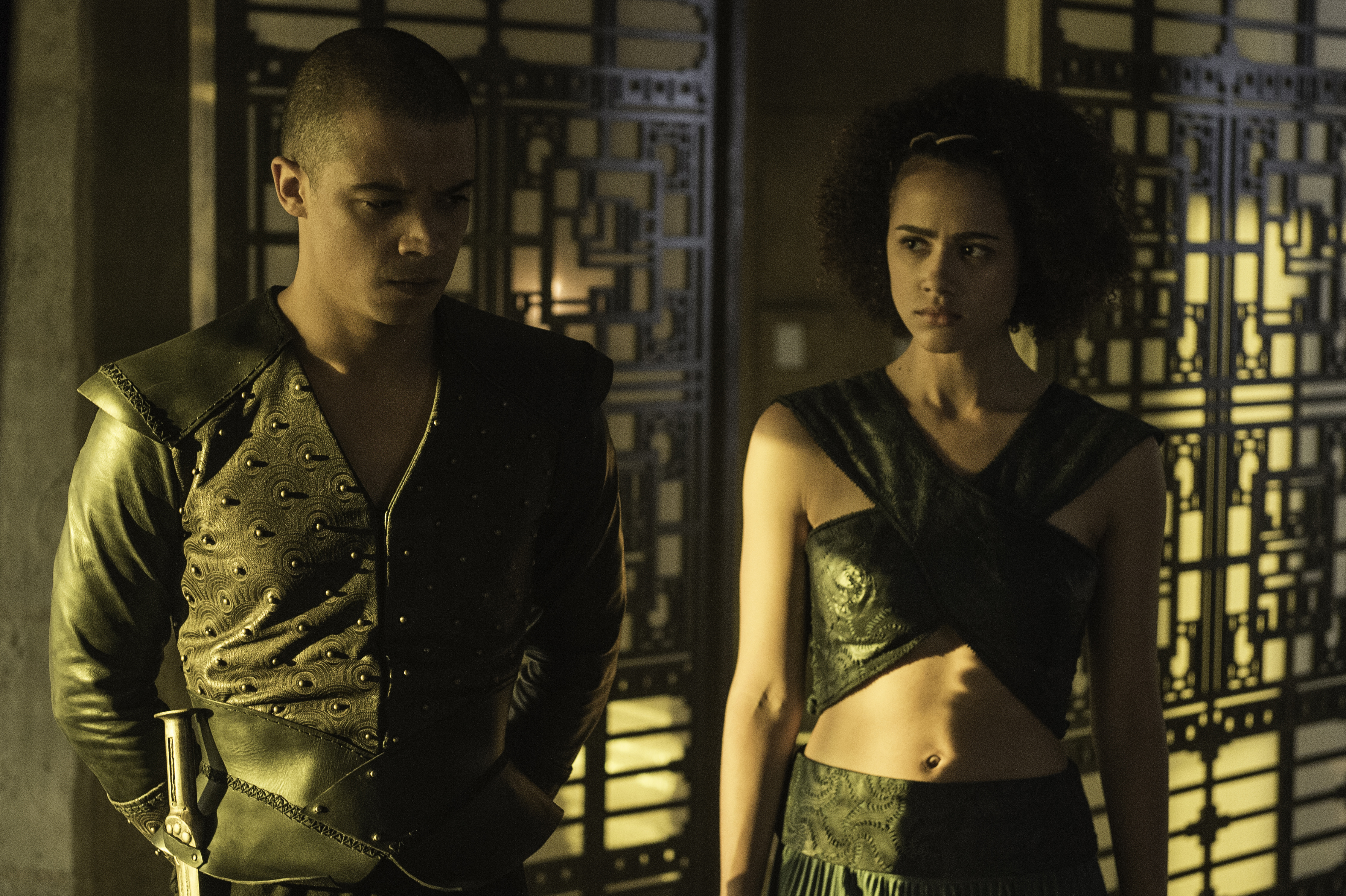 Nathalie Emmanuel Missandei Game Of Thrones Game Of Thrones Grey Worm Jacob Anderson 4500x2995