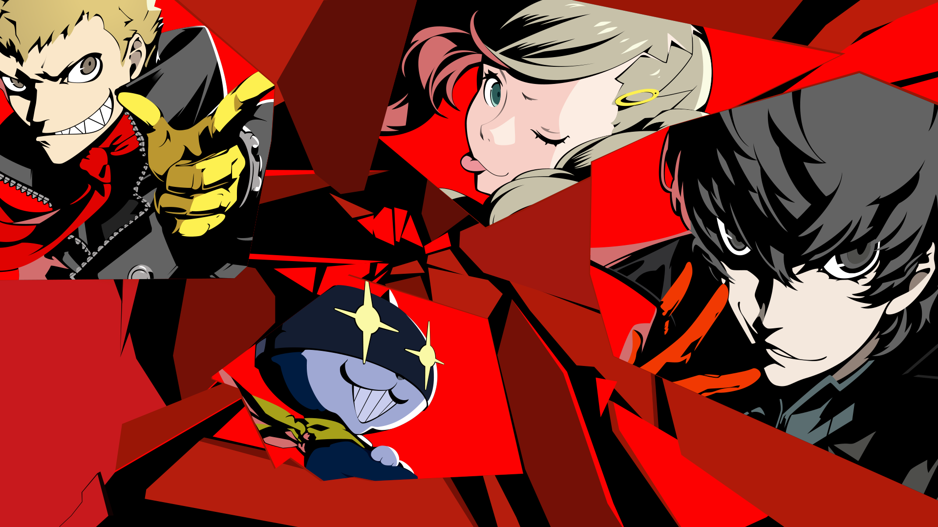 Akira Kurusu Morgana Persona Ryuji Sakamoto Ann Takamaki 1920x1080