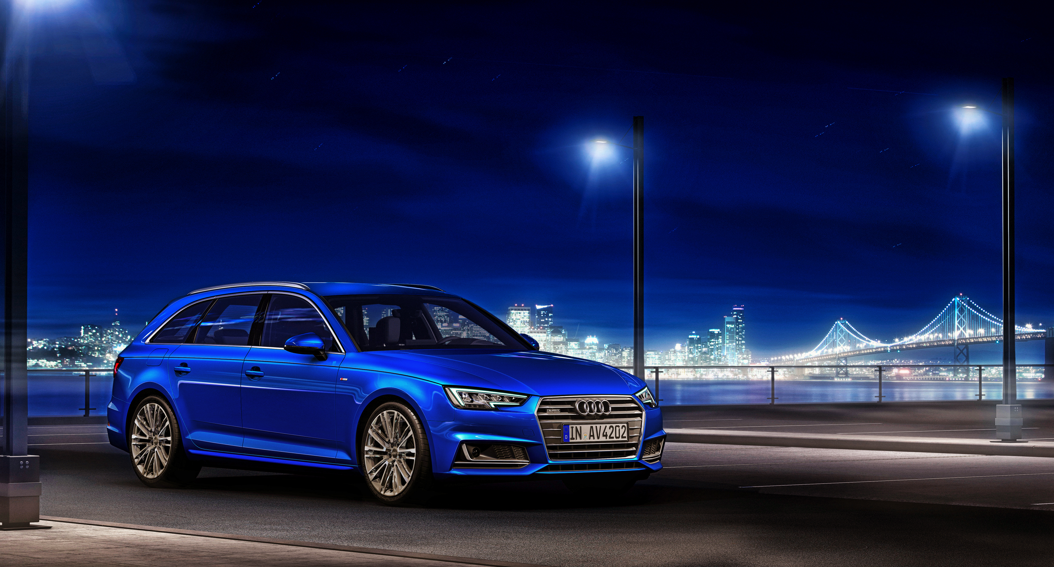Audi Audi A4 Blue Car Car Luxury Car Vehicle 4096x2205