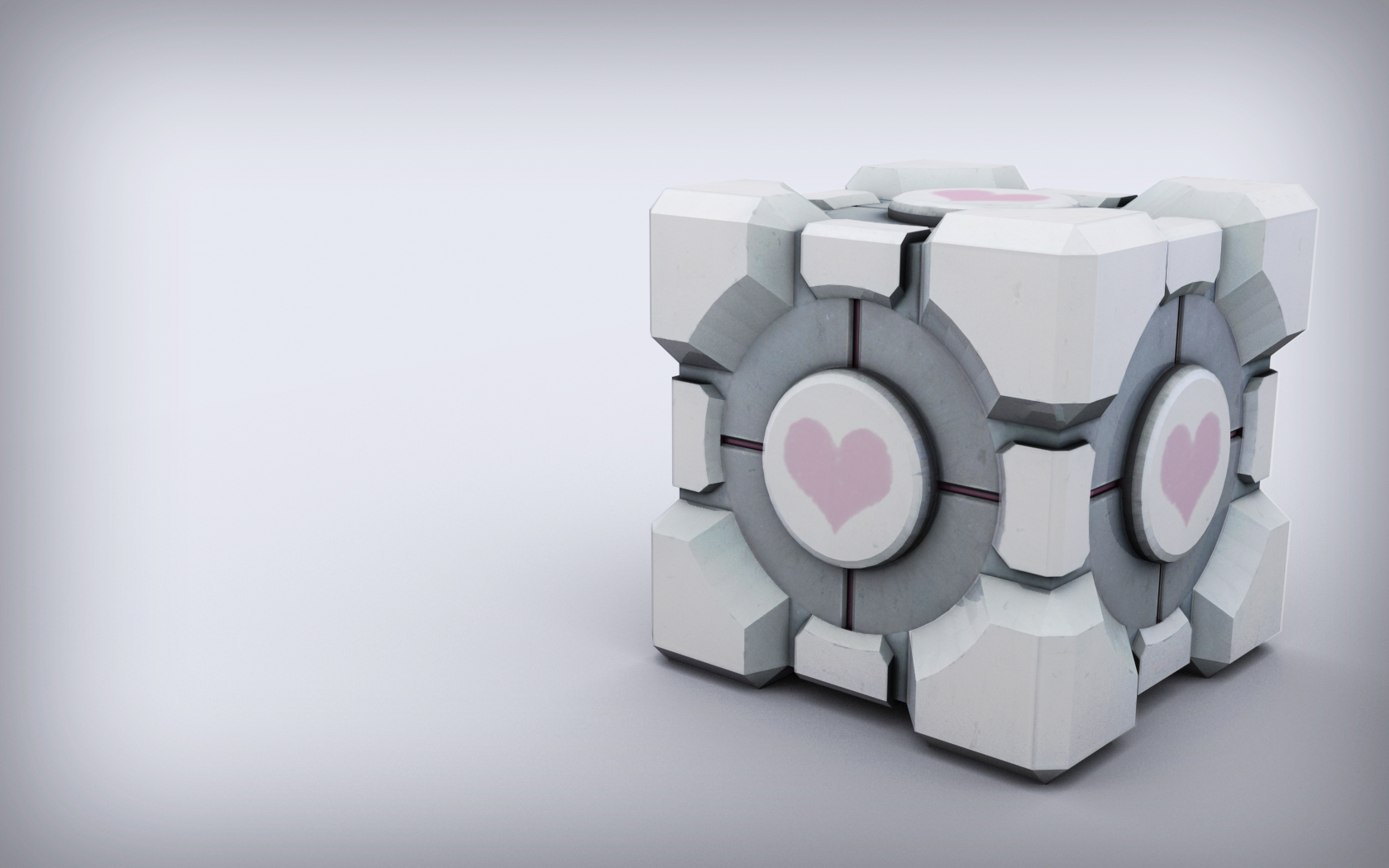 Companion Cube Portal Portal Video Game 1680x1050